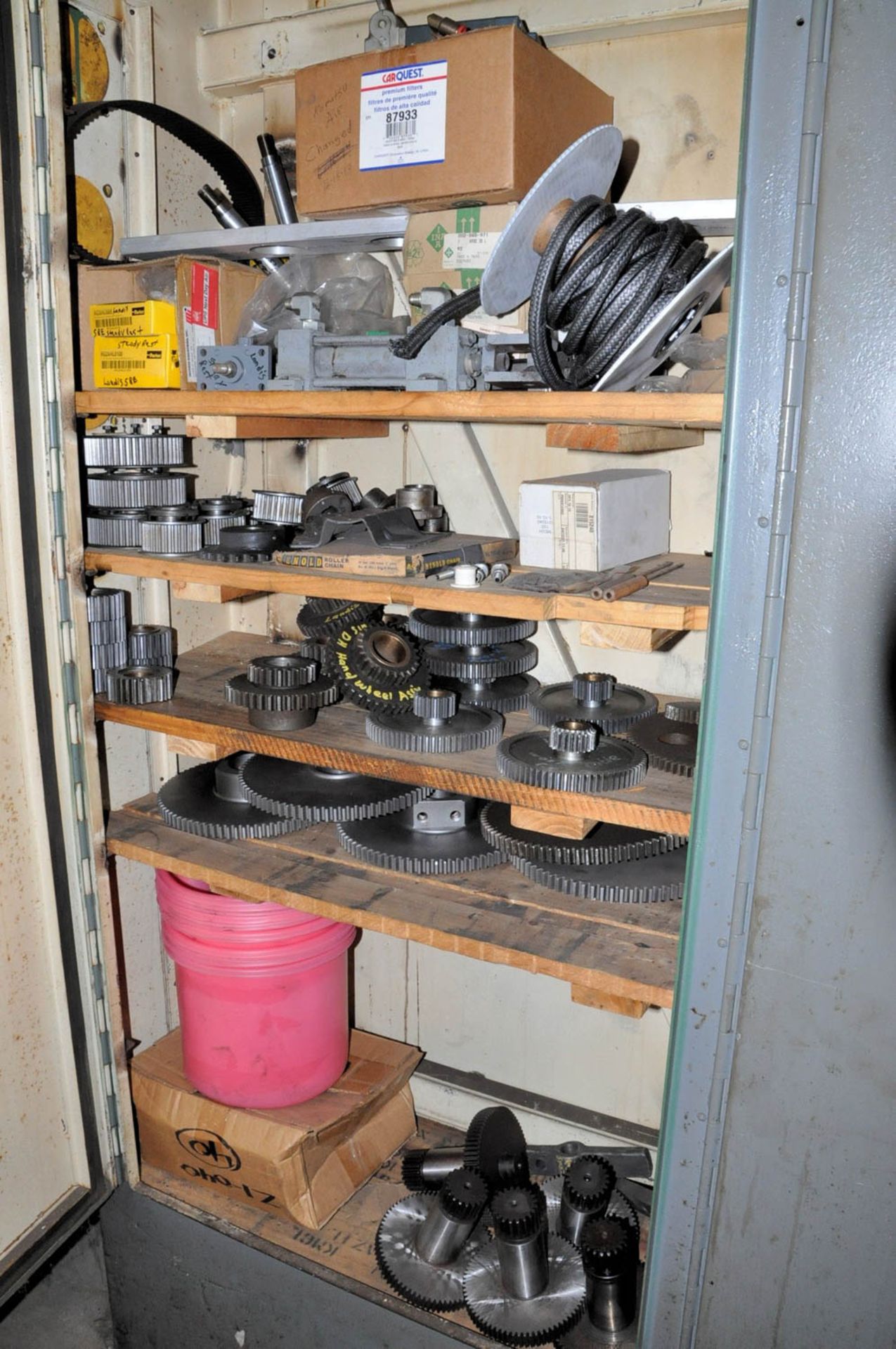 3-DOOR INDUSTRIAL CABINET WITH GEARS & GENERAL MAINTENACE CONTENTS, (TOOL ROOM-TIFFIN) - Image 5 of 5