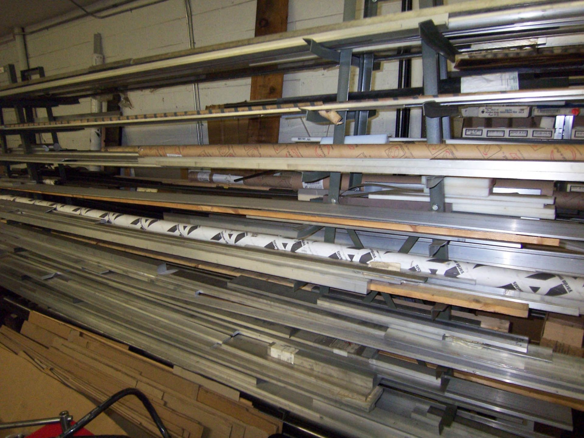 STOCK RACK WITH ASSORTED ALUMINUM - Image 2 of 2