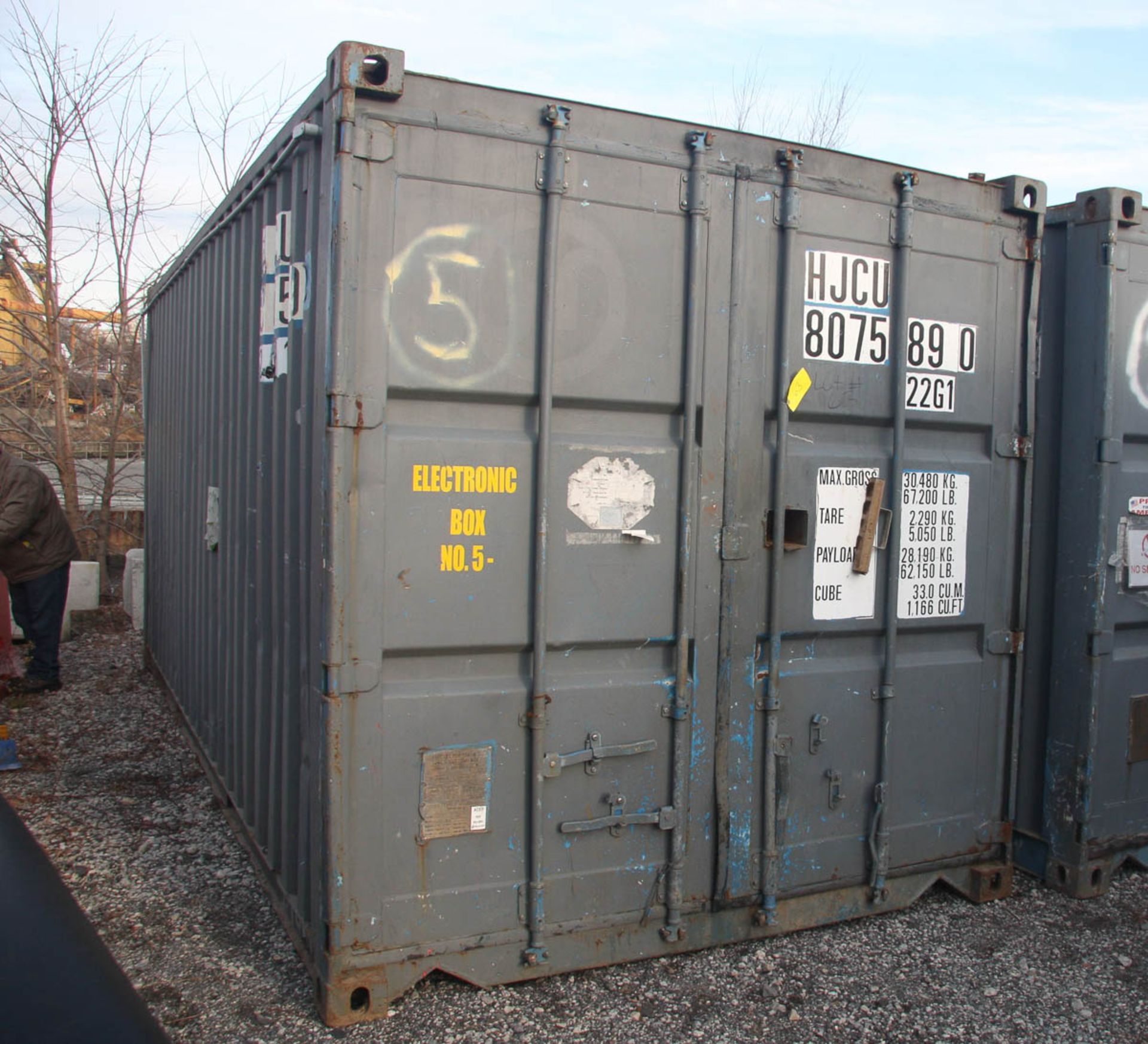 20' SHIPPING CONTAINER [LOCATED @ 6 CANAL ROAD, PELHAM, NY (BRONX)]