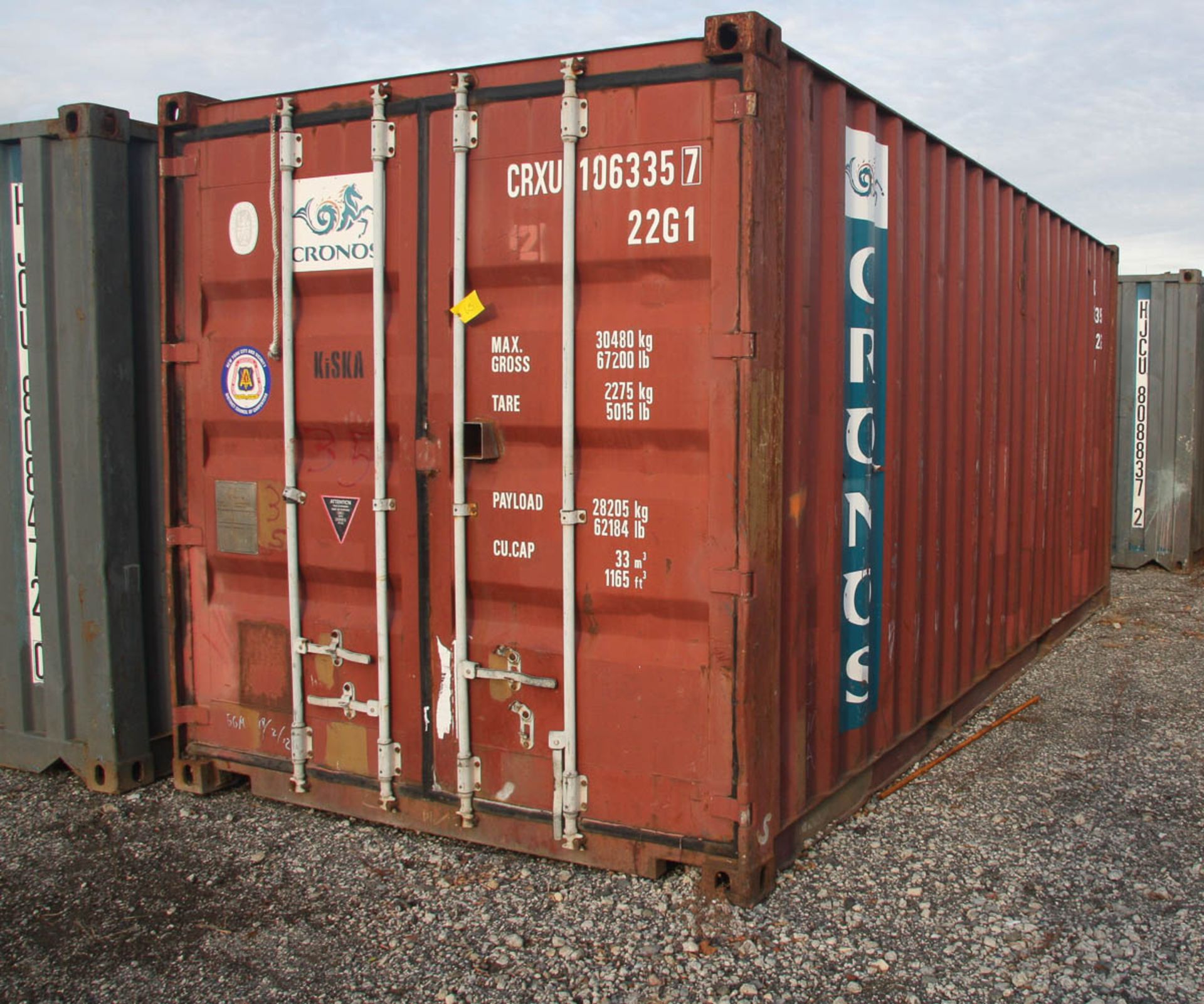 20' SHIPPING CONTAINER [LOCATED @ 6 CANAL ROAD, PELHAM, NY (BRONX)]