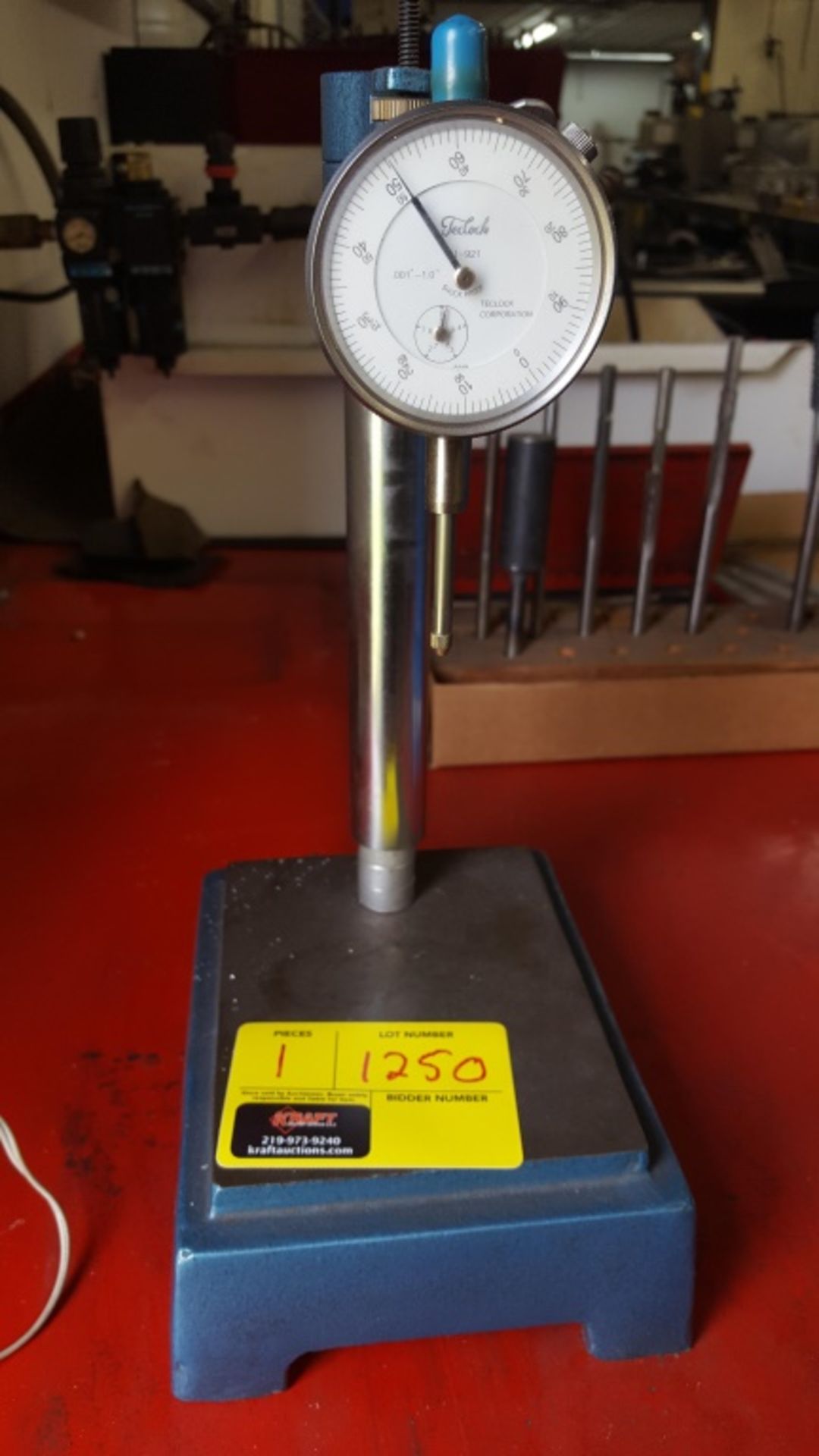 Testing Gauge on Steel Block.