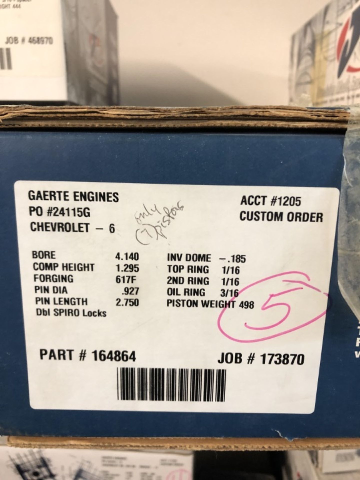 High Performance JE Partial Piston Set in box. - Image 3 of 4