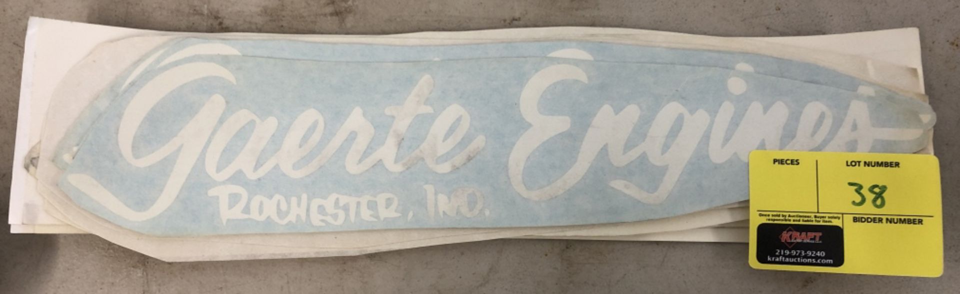 Lot of Gaerte Engines decals