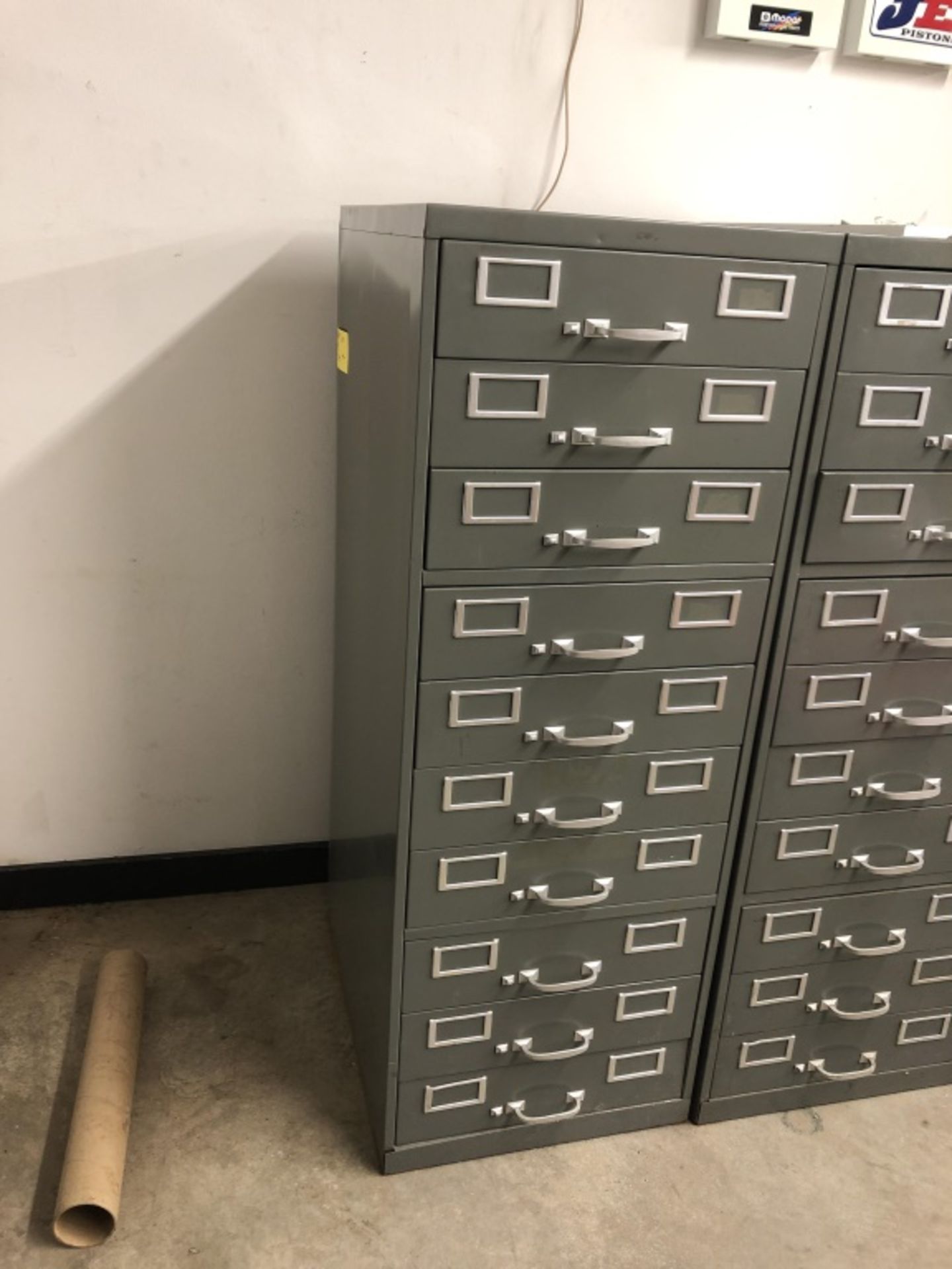 10 drawer metal industrial cabinet, any contents - Image 2 of 3
