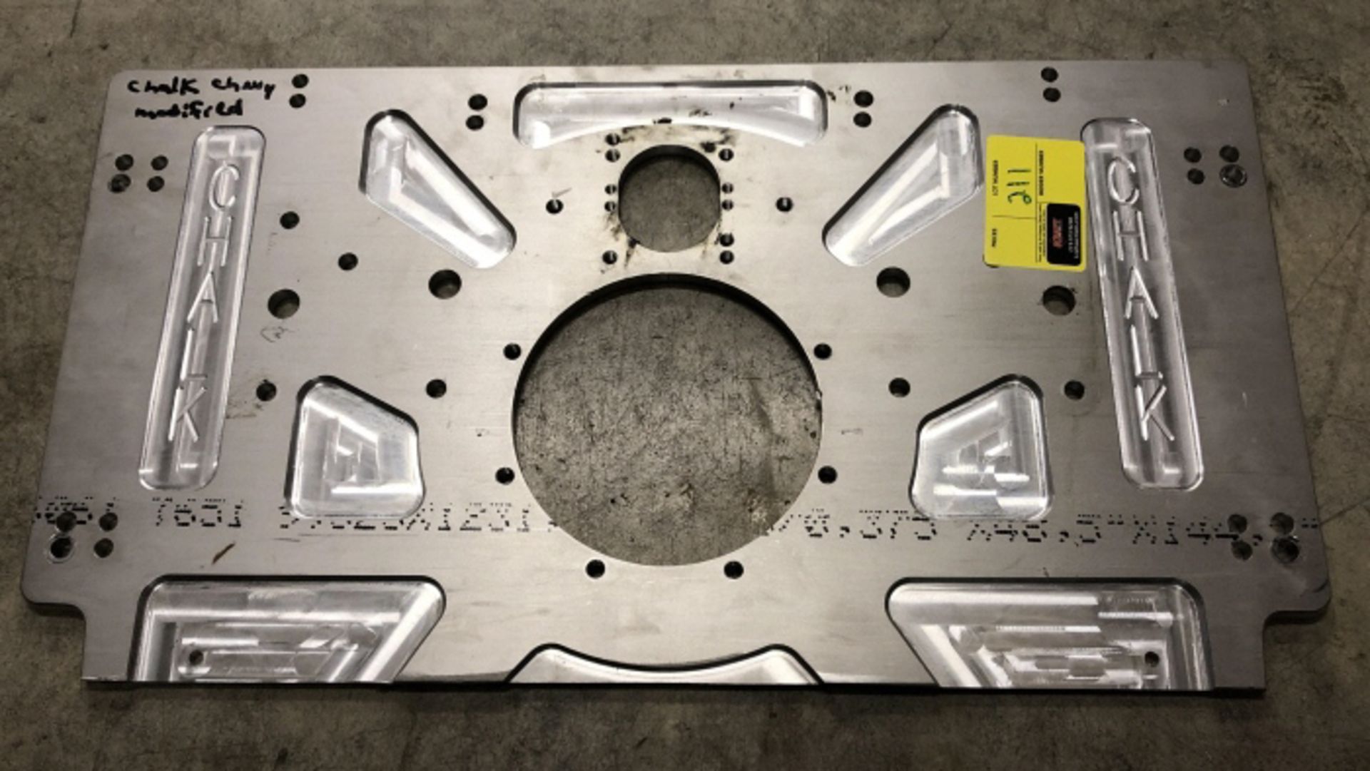 Aluminum Chalk Chevy Modified Motor Plate