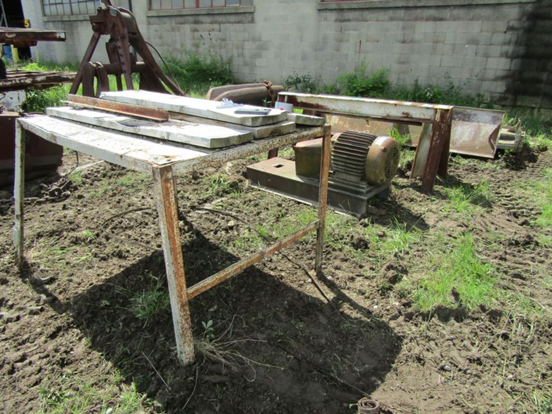 Work Bench, Electric Motor, Sawhorses