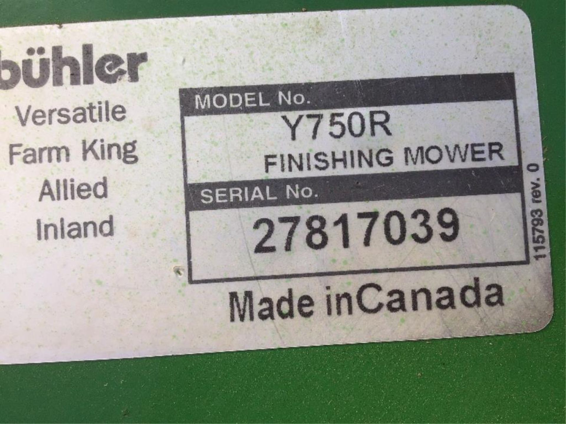 7ft Farm KIng 3ph Finish Mower - Image 3 of 3