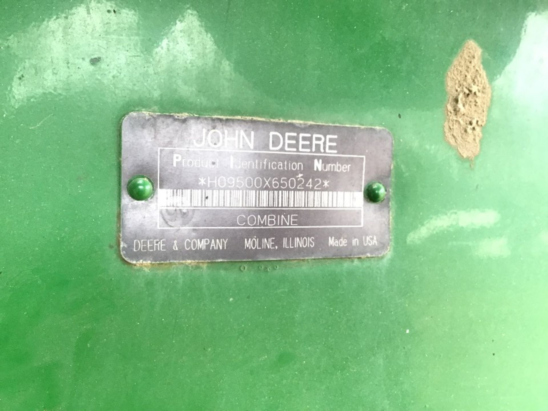 9500 John Deere Combine c/w 914 Pickup Header, Chopper, 4747 eng hrs, 3356 sep hrs, SN - Image 14 of 14