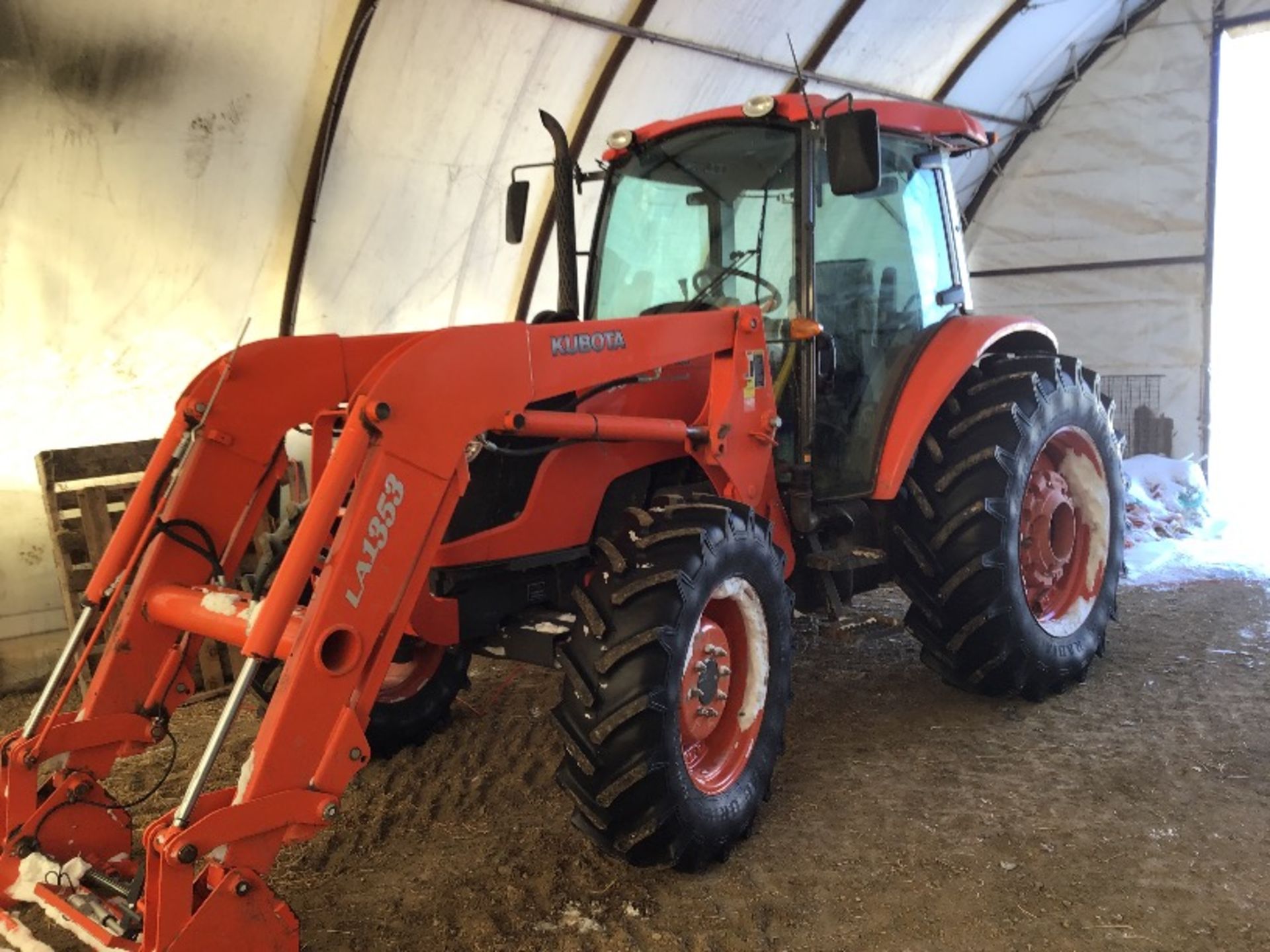 2011 M9540 Kubota Tractor W/ LA353 Front End Loader & Bucket, 2 Forks(may sell sepesrate), 1104 - Image 2 of 12