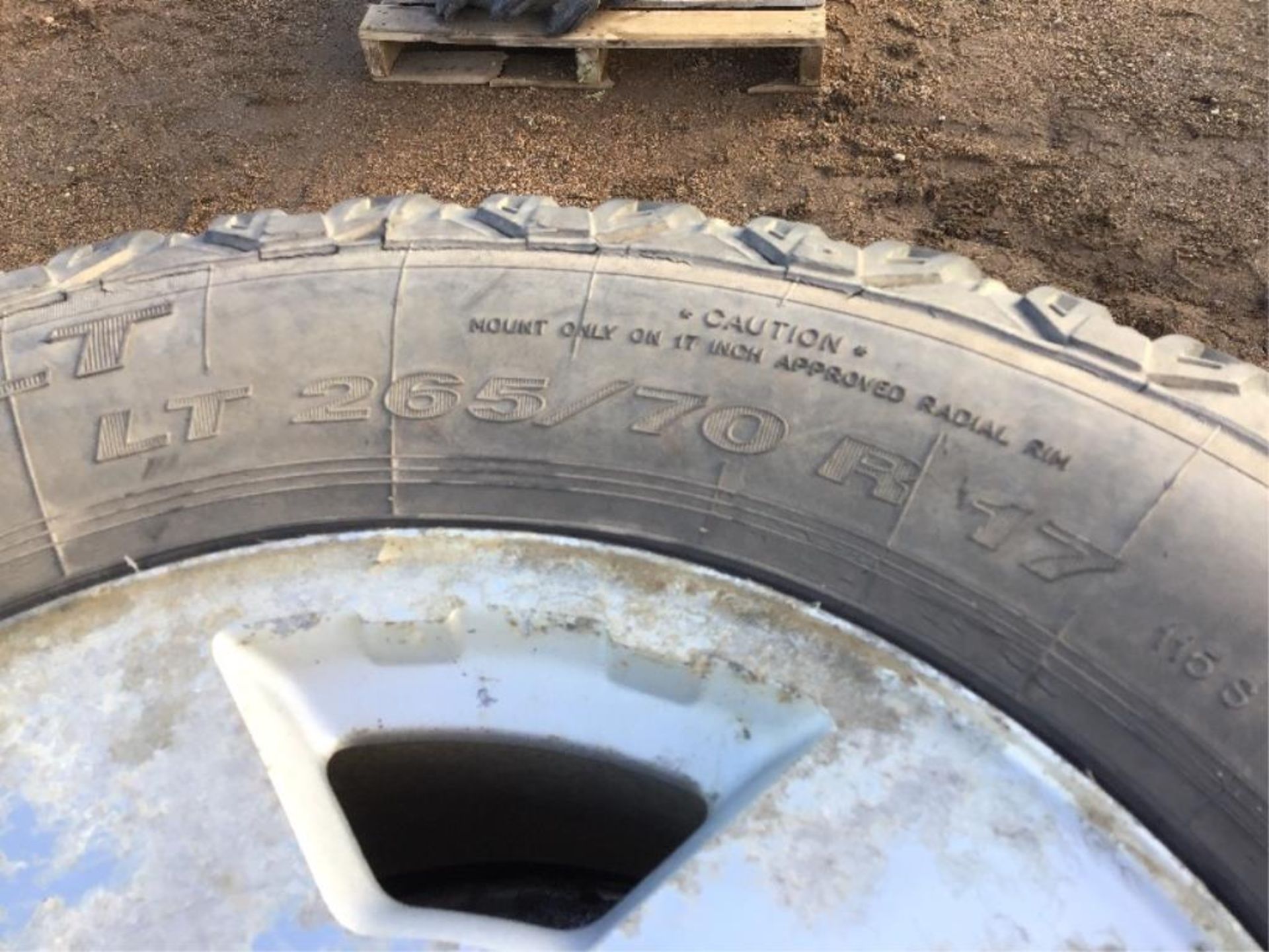 Set of (4) Lt 265/70R17 Chevy Tires on Rims - Image 3 of 3