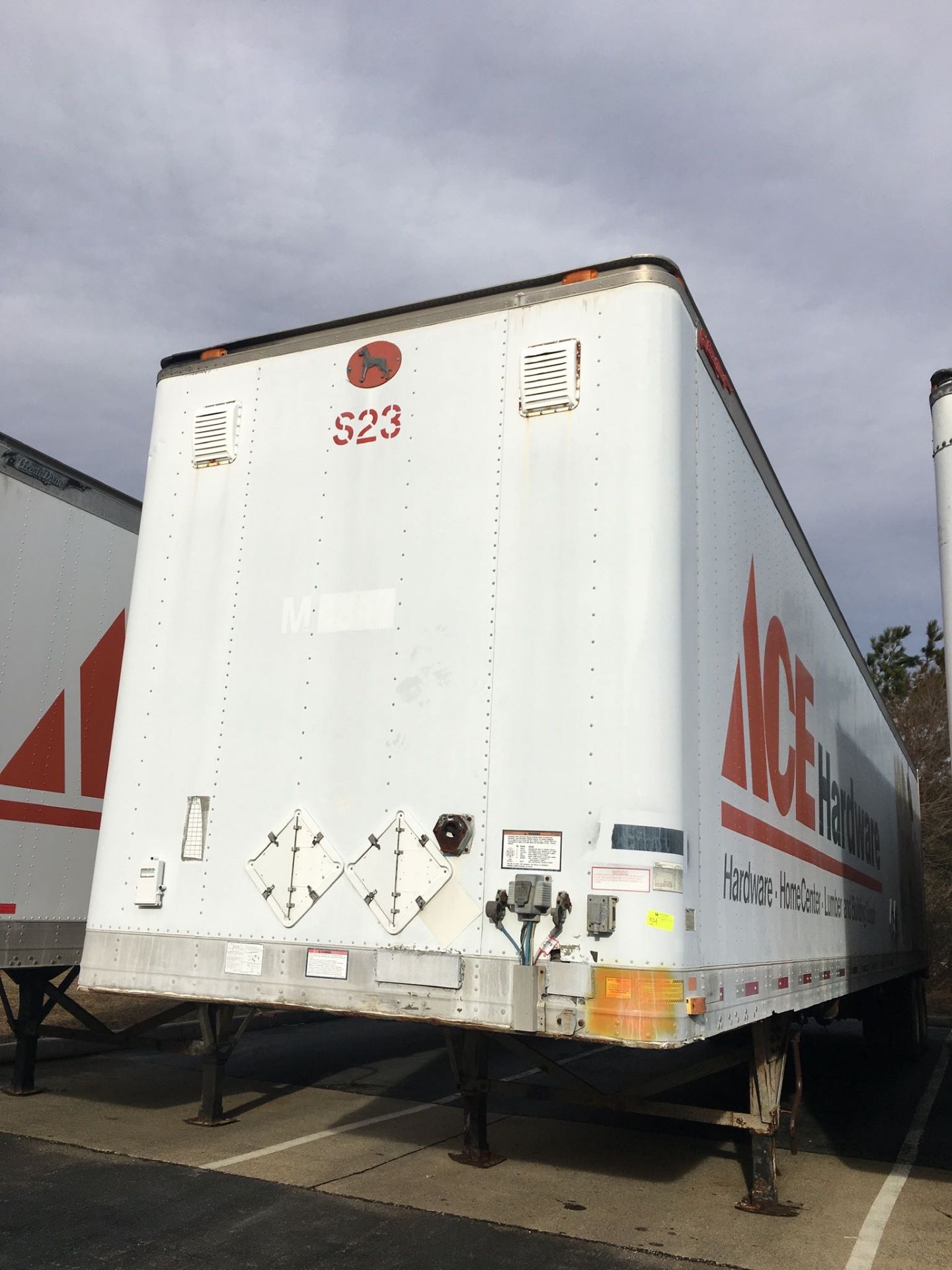 Trailer, Make: Great Dane. Year: 1998. Trailer #: S23. VIN: 1GRAA9625WB177208. Sold with a Bill of