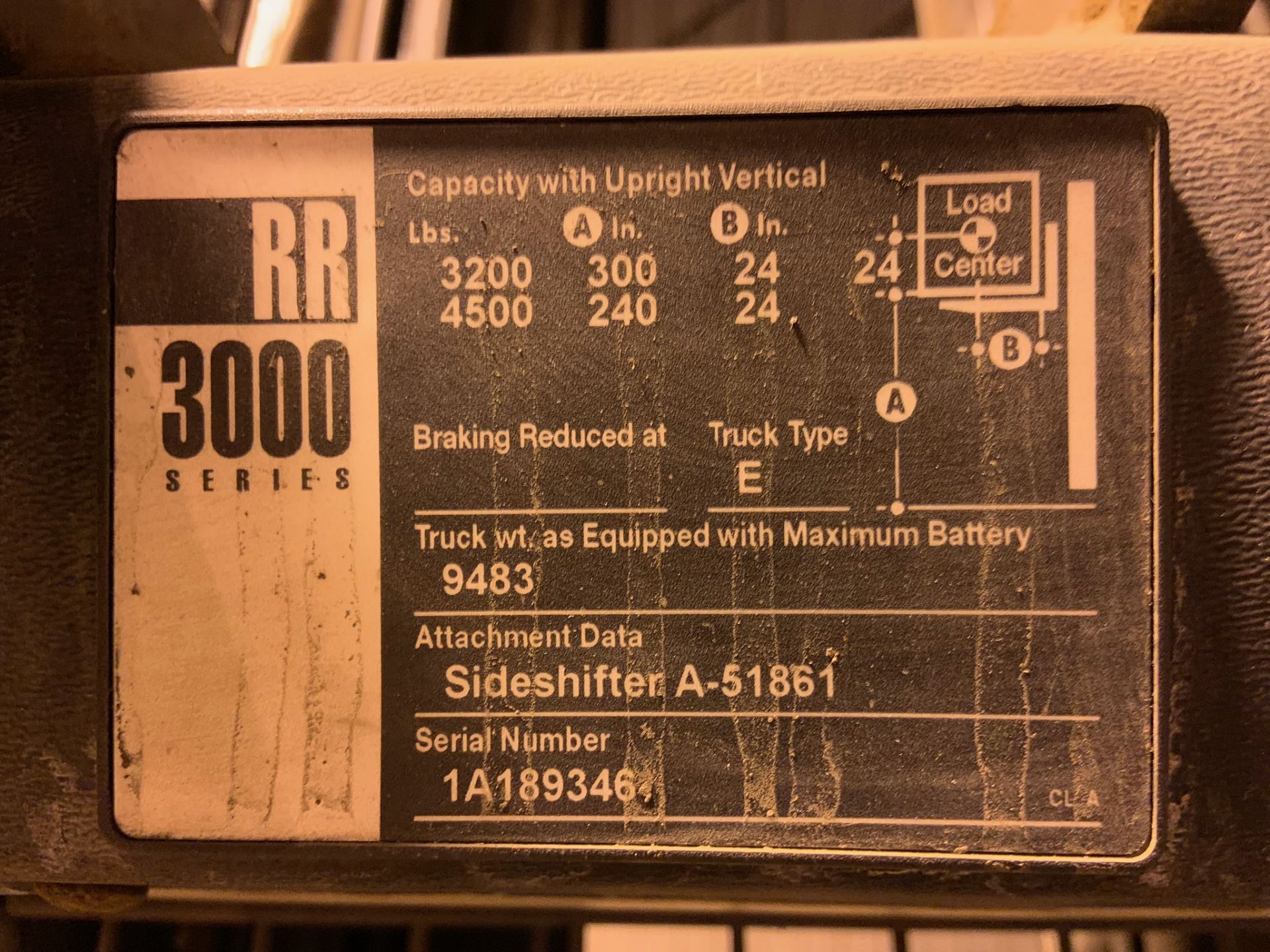 Forklift: Stand Up Electric Forklift. Make: Crown. Model: 3540-45. S/N: 1A189346. Year: 1997. Notes: - Image 2 of 3