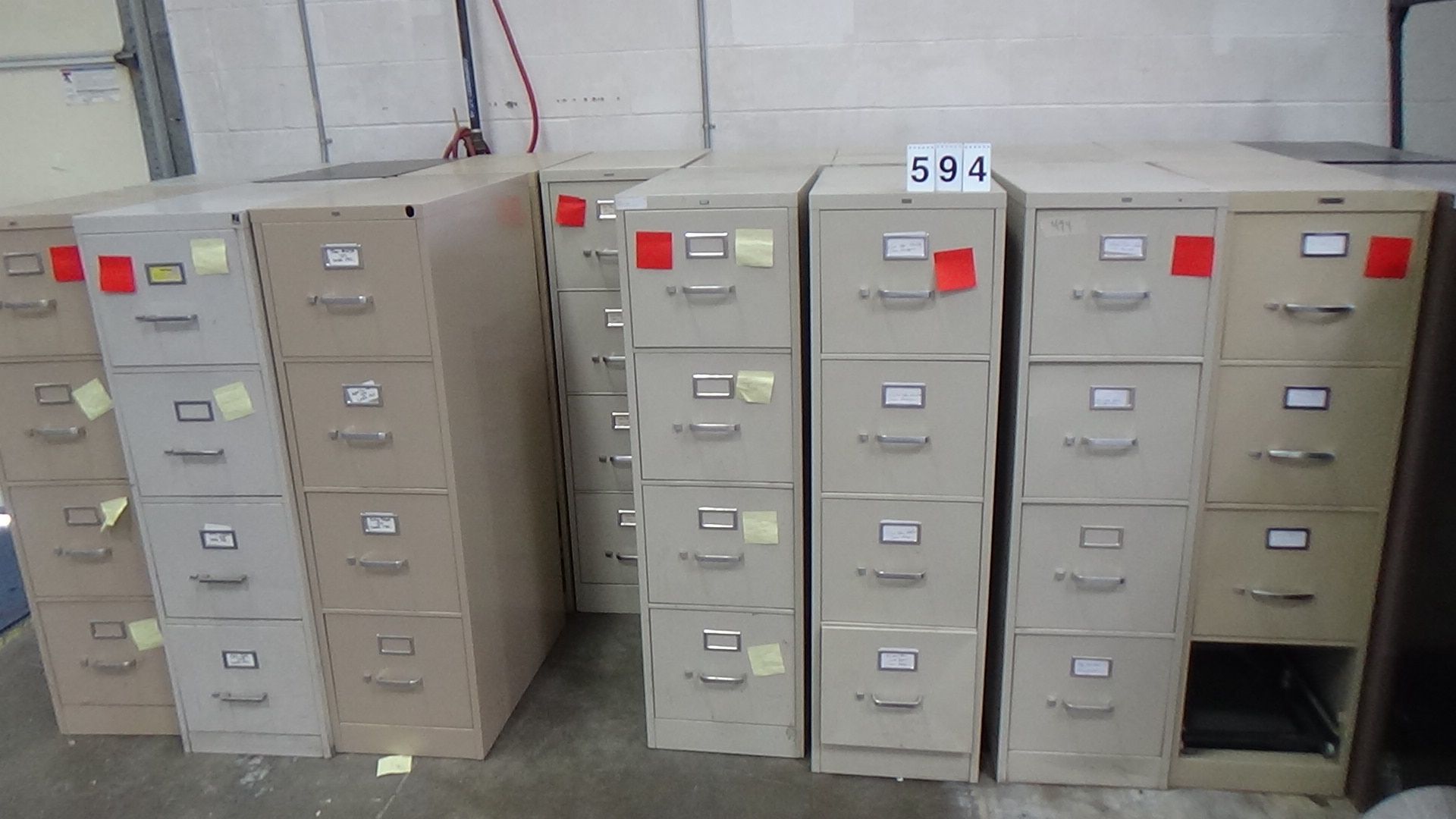 Lot of file cabinets with 4 drawers each