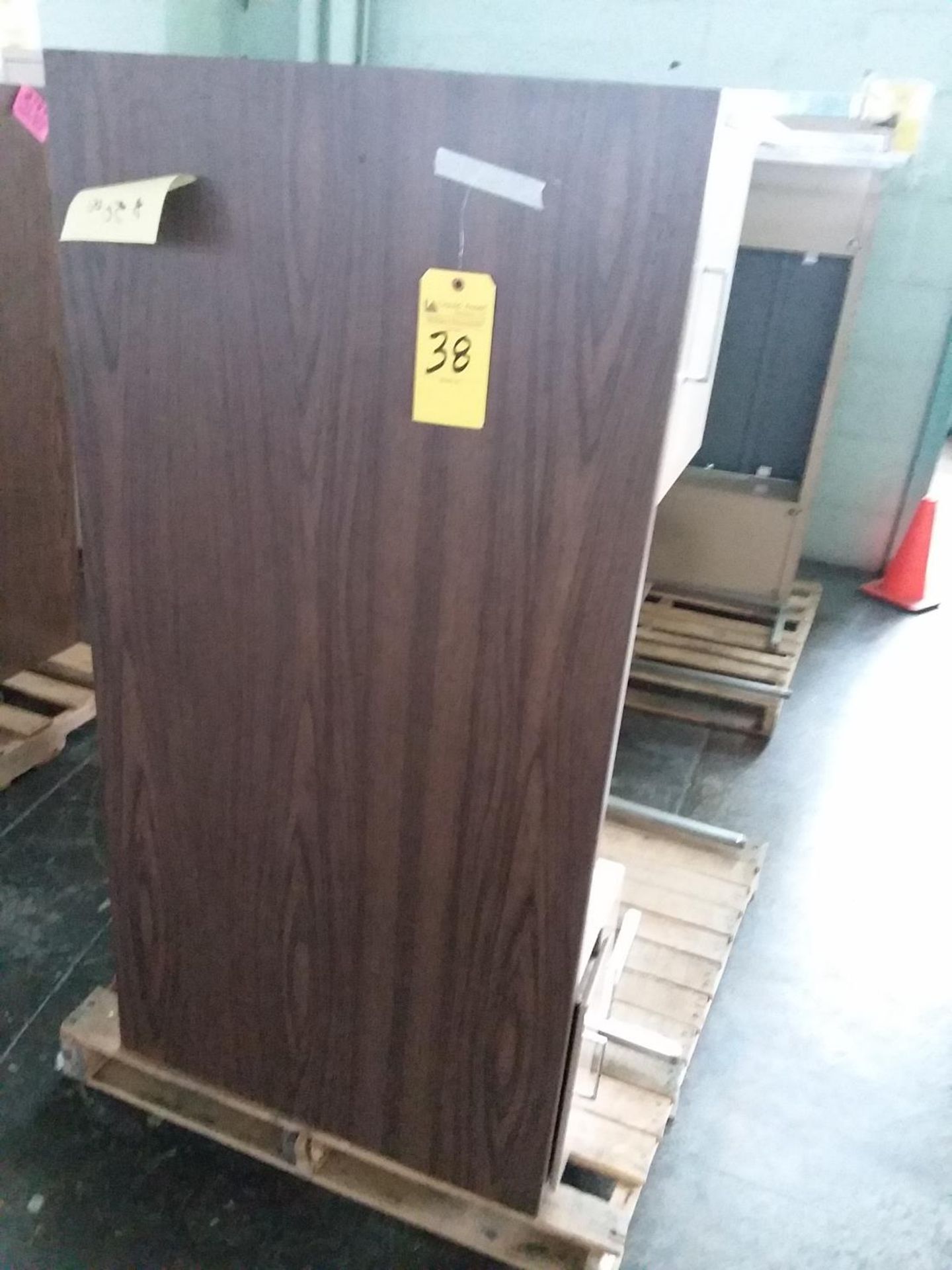 1 lot of office furniture which includes 30 4 drawer metal file cabinets, 18 meta desks, 2 2drawer