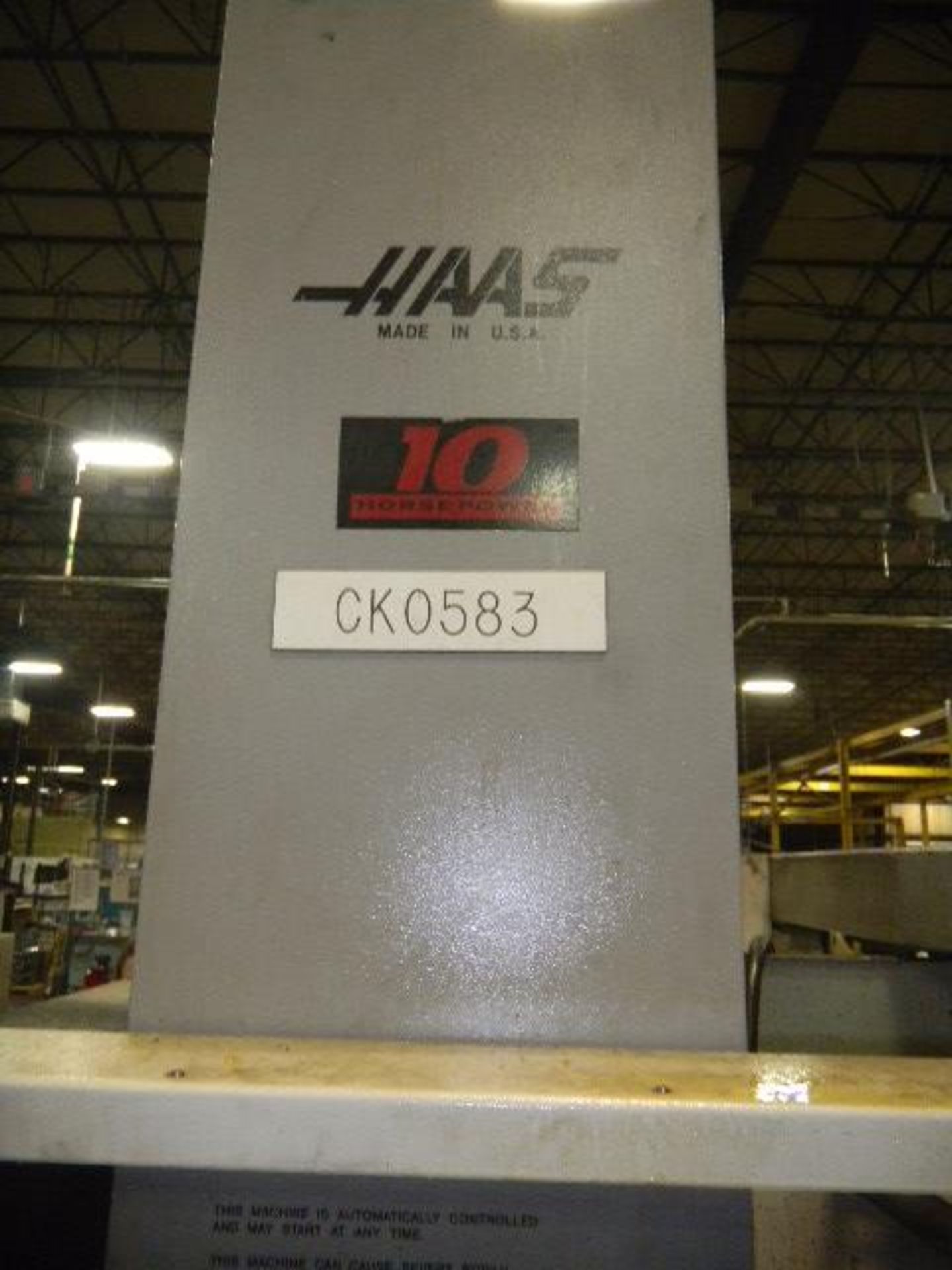 Haas Vertical Mill - (10) Hp - Asset I.D. 9400446 CK 0583