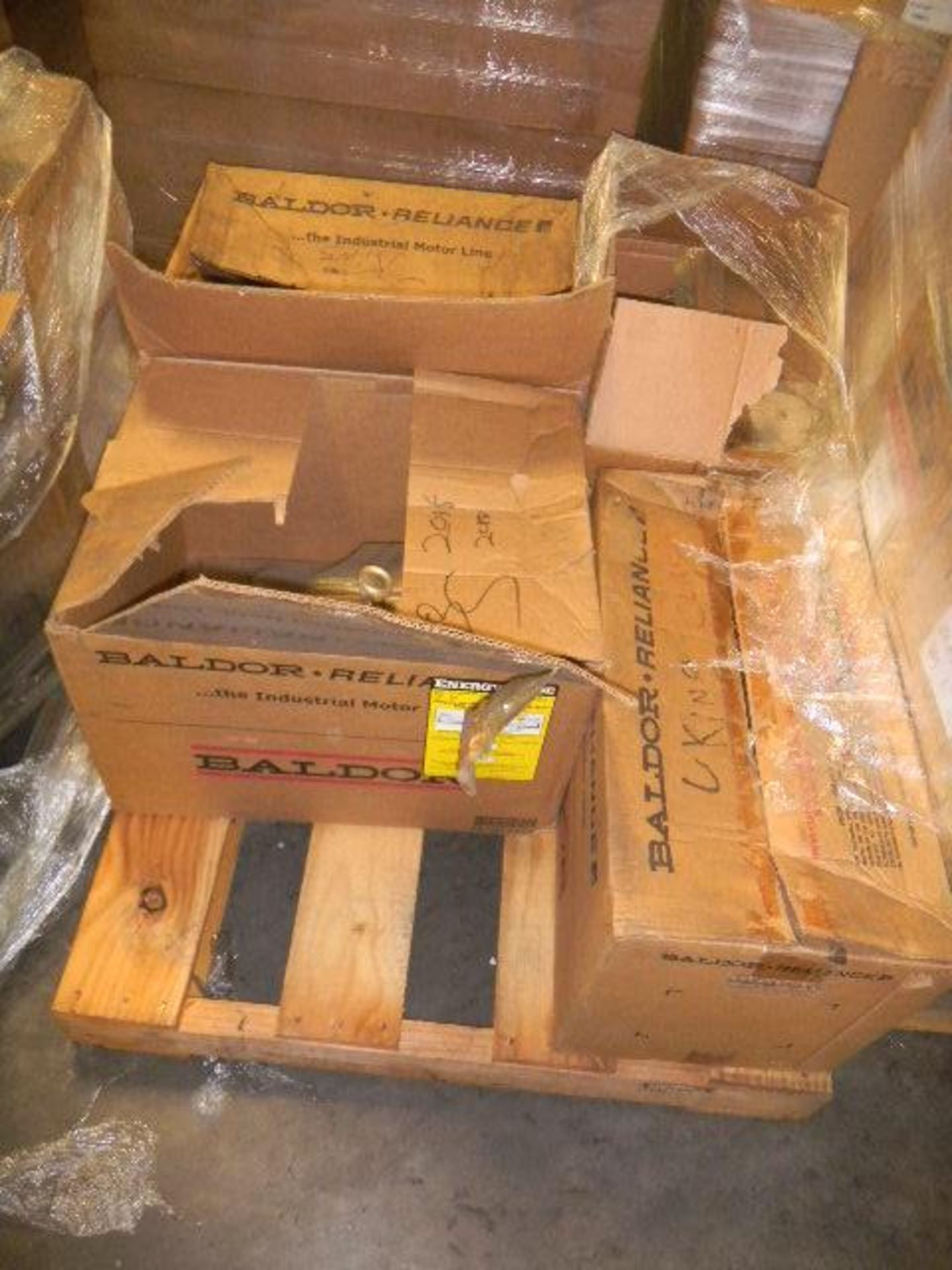 Baldor Electric Motors & Drives - (1) Pallet with Misc. (11) Boxed Motors Sold (1) Money for ALL