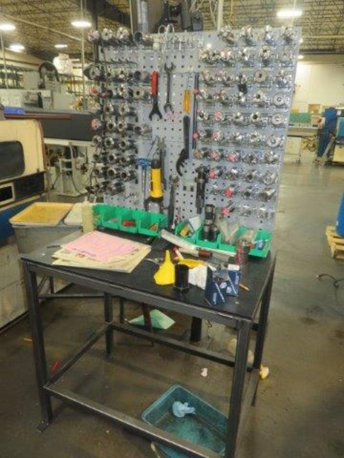 Work Station Table w/Precision Tool Fittings/Tooling & Contents - Sold as (1) Unit