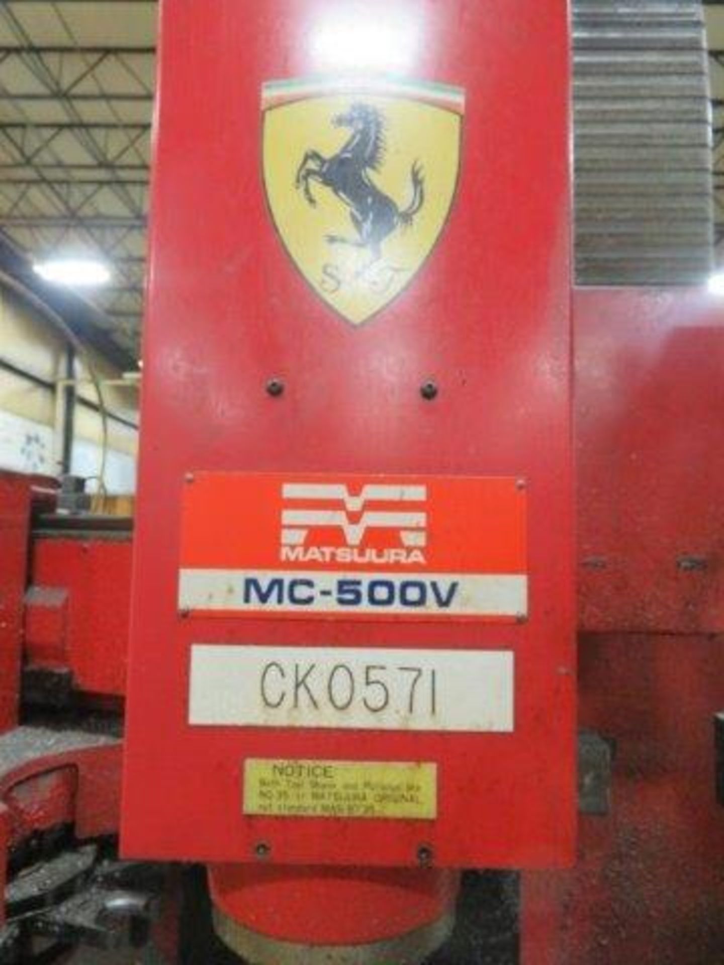 CNC Vertical Mill - Matsuura Mod. MC-500V - Asset I.D. 9400447 CK 0571