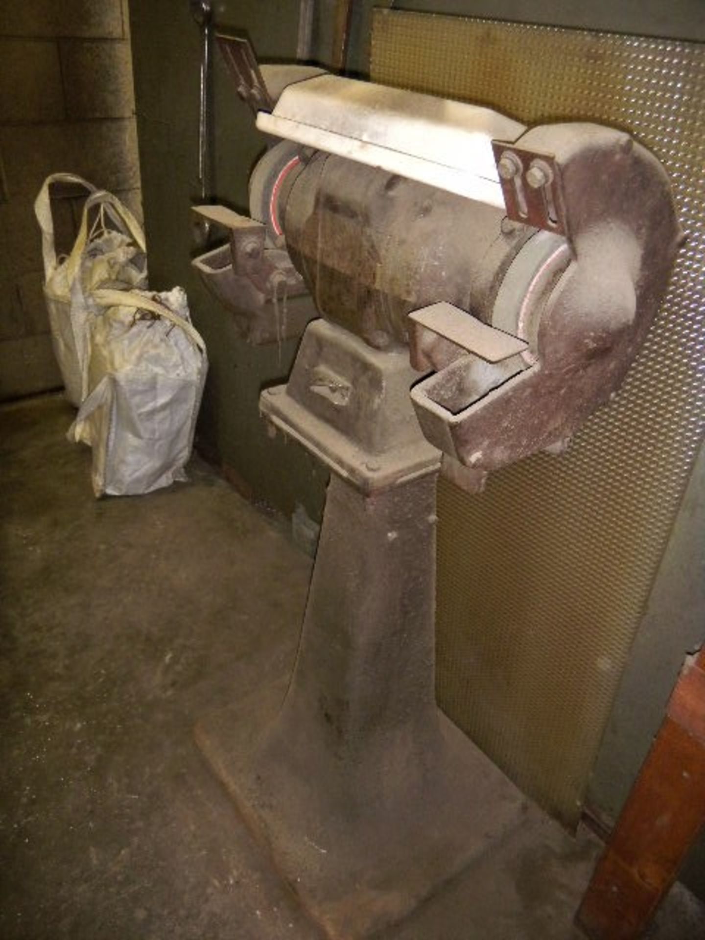 Heavy Duty Bench Grinder on Stand - In Working Condition