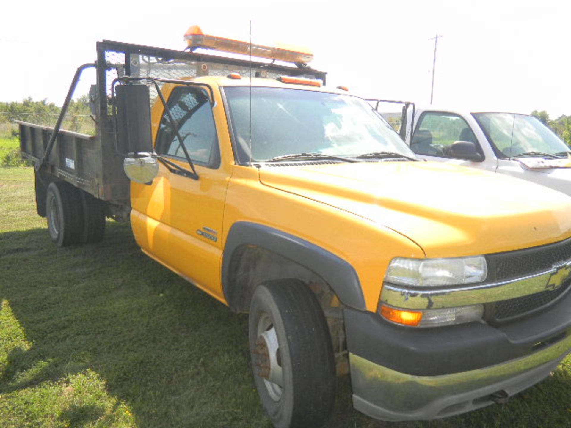 2001 Chevrolet 3500 DuraMax Diesel Flatbed Truck (Yellow) - Asset I.D. #152 - Last of Vin (202702) - Image 2 of 7