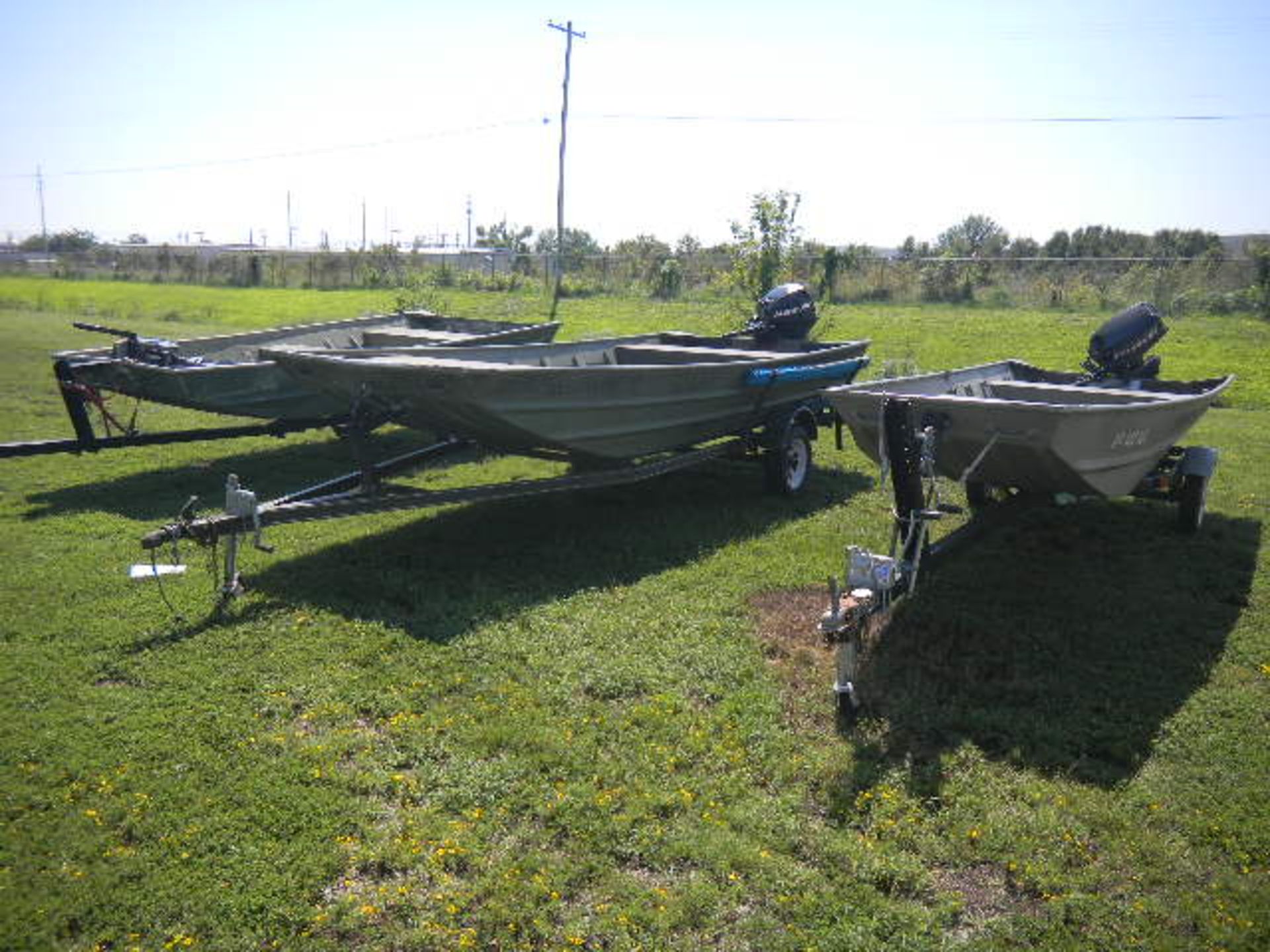 Flat Bottom Boat, Evinrude (20) Hp Engine, & Trailer - Asset I.D. #343 - Image 16 of 16