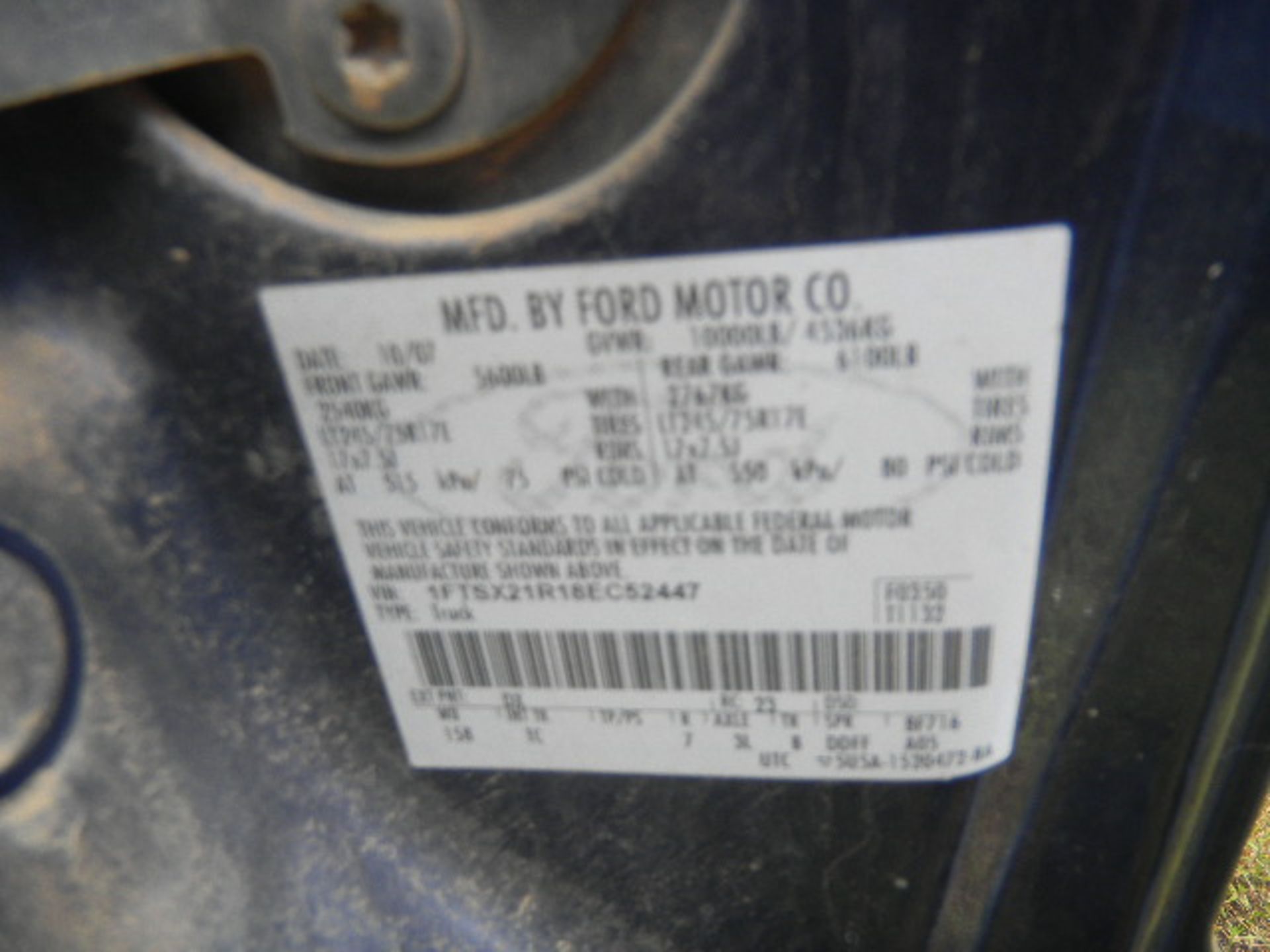 2008 Ford F250 Super Duty 4x4 Pickup - Asset I.D. #860 - Last of Vin (EC52447) - Image 10 of 10