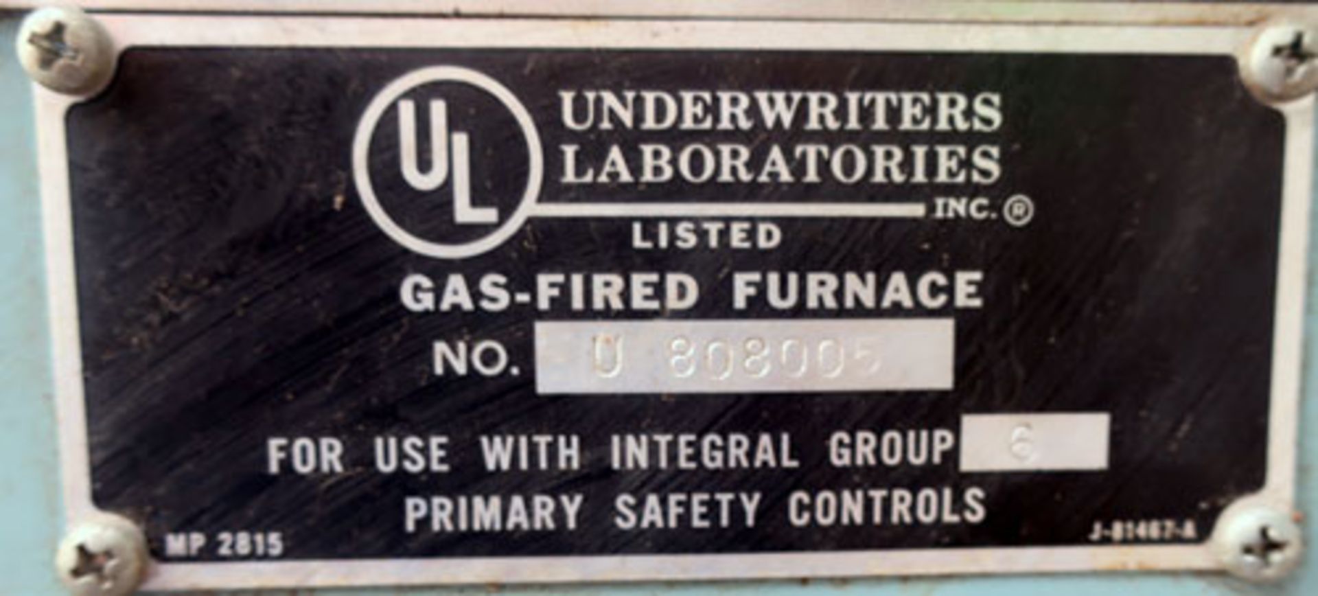 Jackson & Church Flexaire Furnace, Model SDF-60-GFI. Input BTU 750,000, Output BTU 600,000. Air - Image 12 of 13