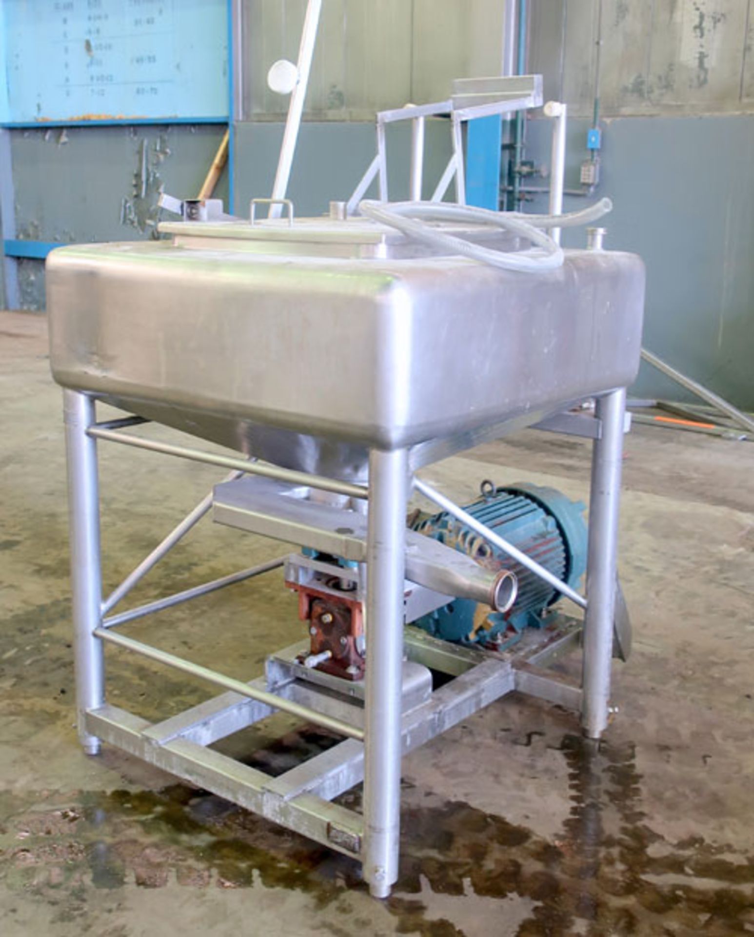APV Crepaco Liquiverter, approximately 25 gallon, Serial # E-4879. Mounted on (4) stainless steel