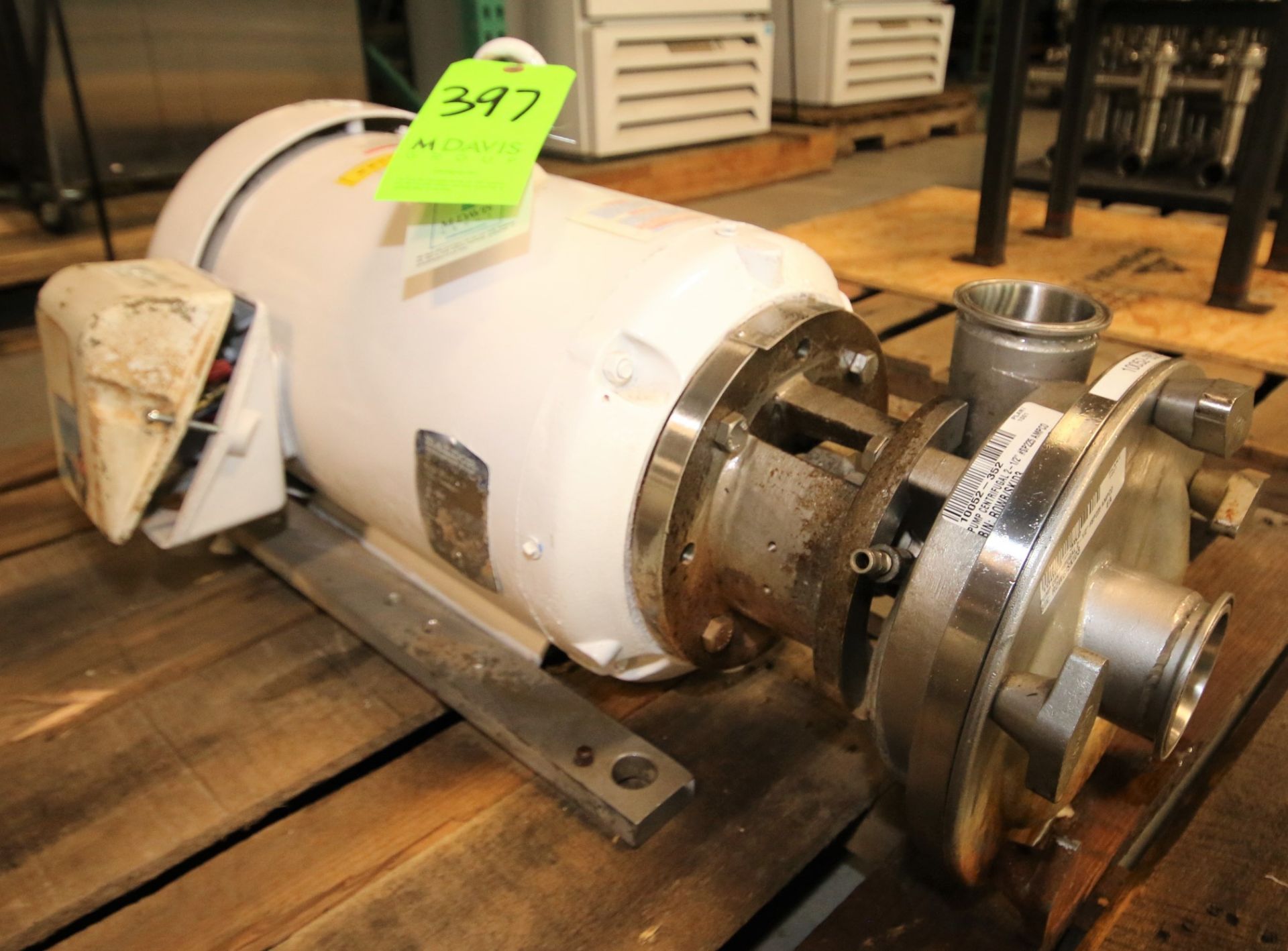 Ampco 20 hp Centrifugal Pump, Model ASP225-2525-25, SN CC-59122-1-1, with 2.5" x 2.5" Clamp Type
