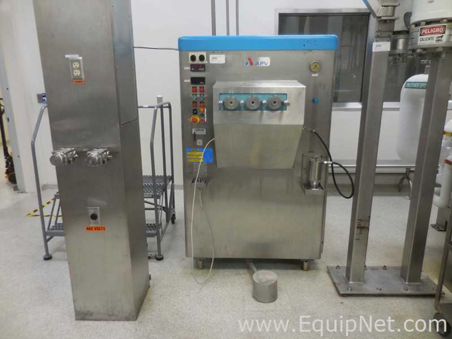 APV S/S Homogenizer, Model VME 400, S/N 1.94.169, 480 V, 60 Hz, 3 Phase (#576829) (Located: