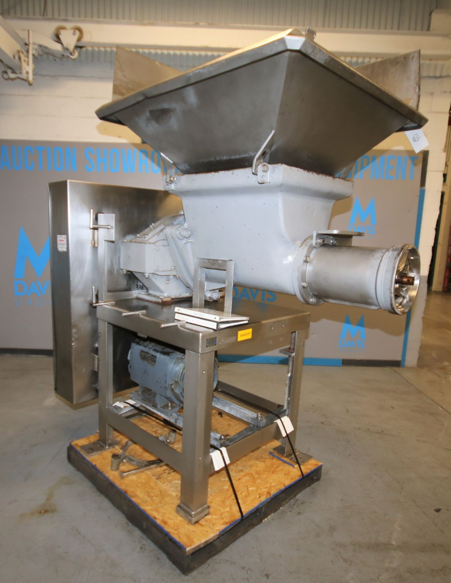 Weiler Meat Grinder, Model 1109, SN 87195, with 26" L x 20" W Steel Feed Hopper, 10" S/S Feed Screw,