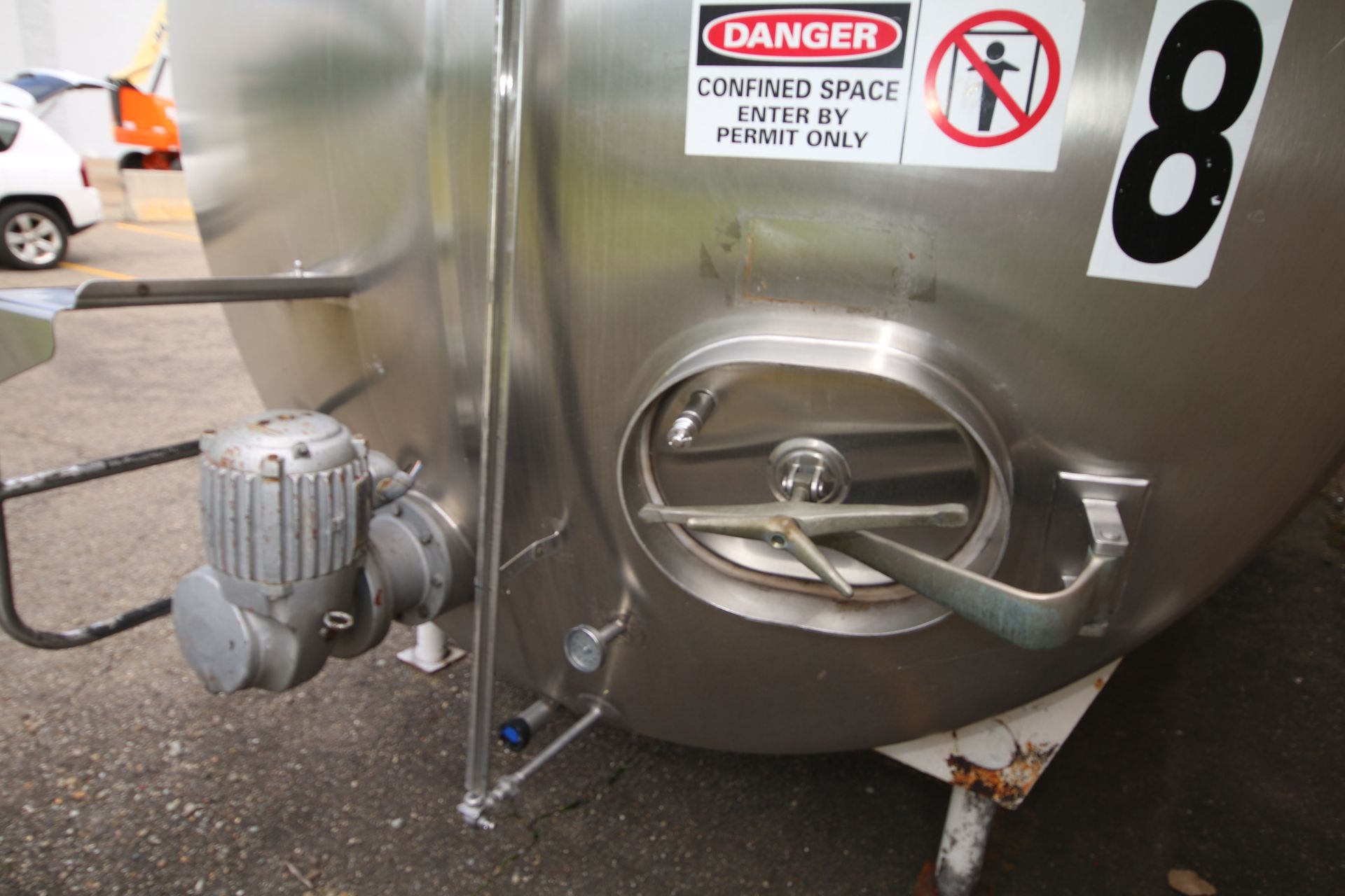 Cherry Burrell 5,000 Gal. S/S Horizontal Single Wall Tank, M/N HC, Equipped with Horizontal - Image 3 of 7
