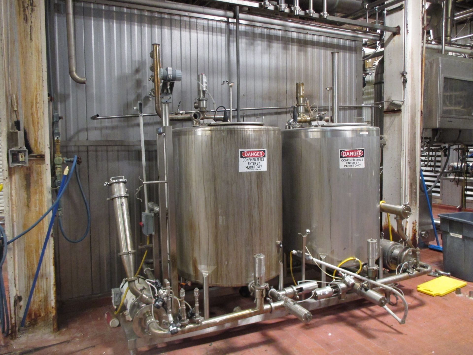 2-Tank Skid-Mounted Dual CIP System, System Includes (2) Pumps (1) Fristam & (1) Alfa Laval, (2)