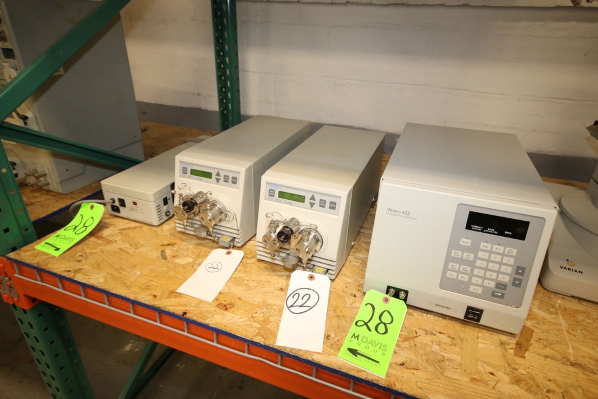 Waters Conductivity Detector 432, (2) Waters 515 HPLC Pumps, (1) Waters Column Heater Module (