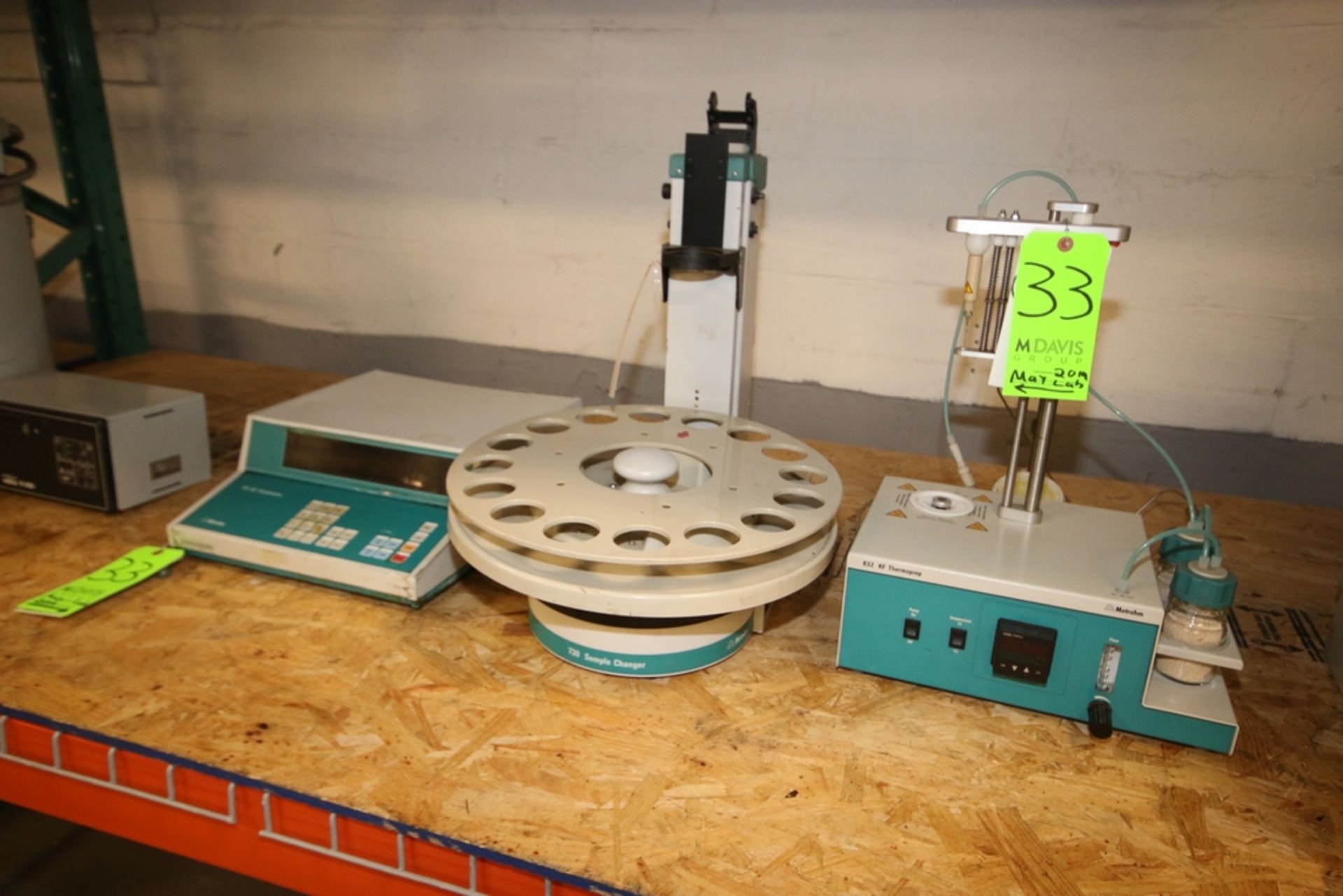 Metrohm KF Thermoprep 832, Metrohm 730 Sample Changer, Metrohm Coulometer KF 737, with Digital