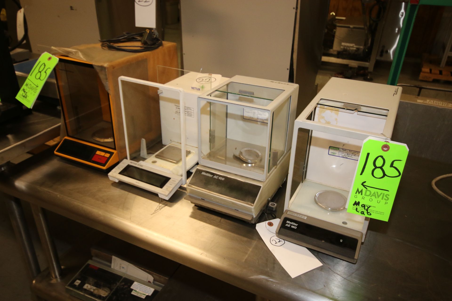 Lot of Assorted Analytical Balances, Includes Mettler AE160, Mettler AC100, Mettler AT200,