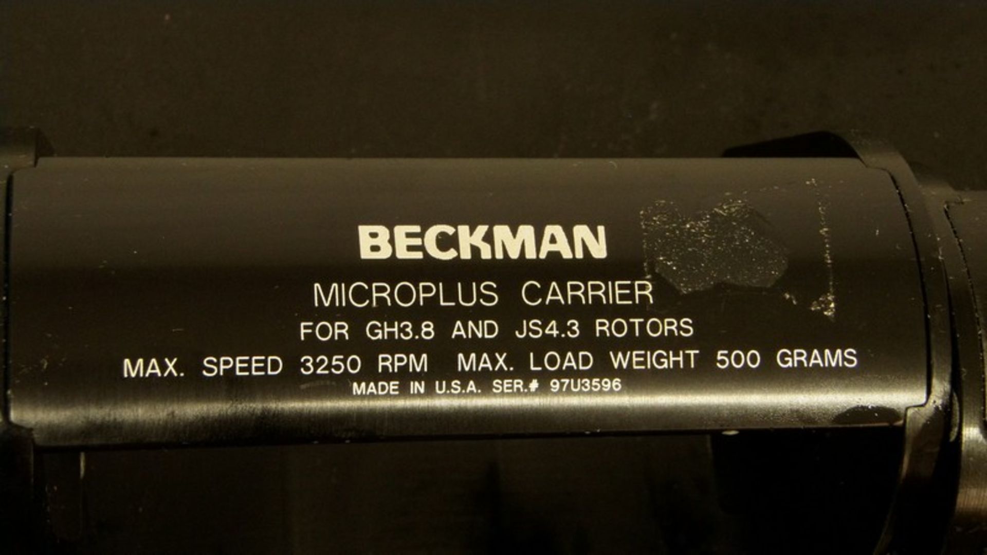 (2) Beckman Microplus Carriers for Use with GH3.8, GH3.8A, and JS4.3 Rotors, Max. Speed 3250, Max - Image 2 of 5