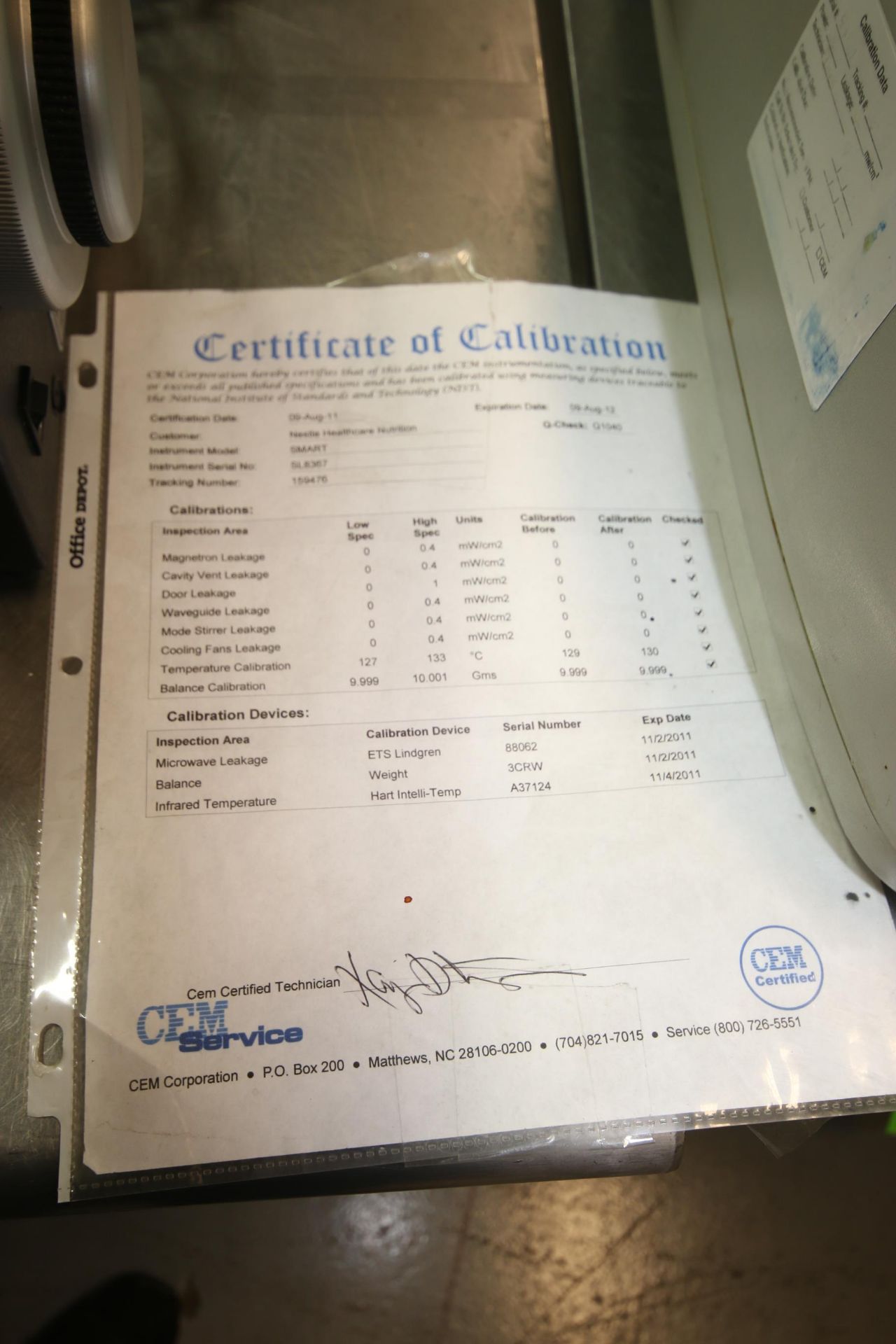 CEM Smart System 2 Microwave Analyzer, M/N 907875, S/N 568367, 120/280 Volts ***Located in MDG - Image 3 of 4