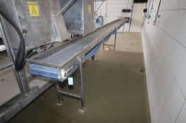 S/S Conveyor, with Top Mounted Spray Down Section, Aprox. 35' L x 16" W Belt, with S/S Legs