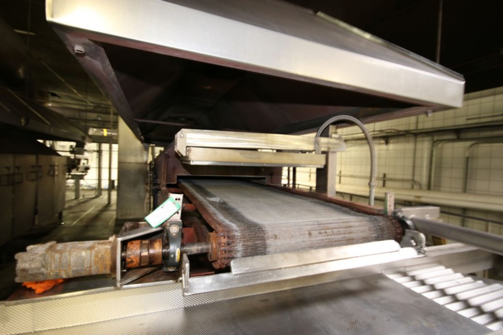 Natural Gas Fire Roaster #1, with Aprox. 33" W Belt, Includes S/S Exhaust Hood, Overall Dims.: - Image 2 of 4