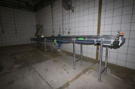 S/S Conveyor with S/S Walls, Aprox. 23' L x 16" W Belt, Hydraulic Operated with S/S Legs