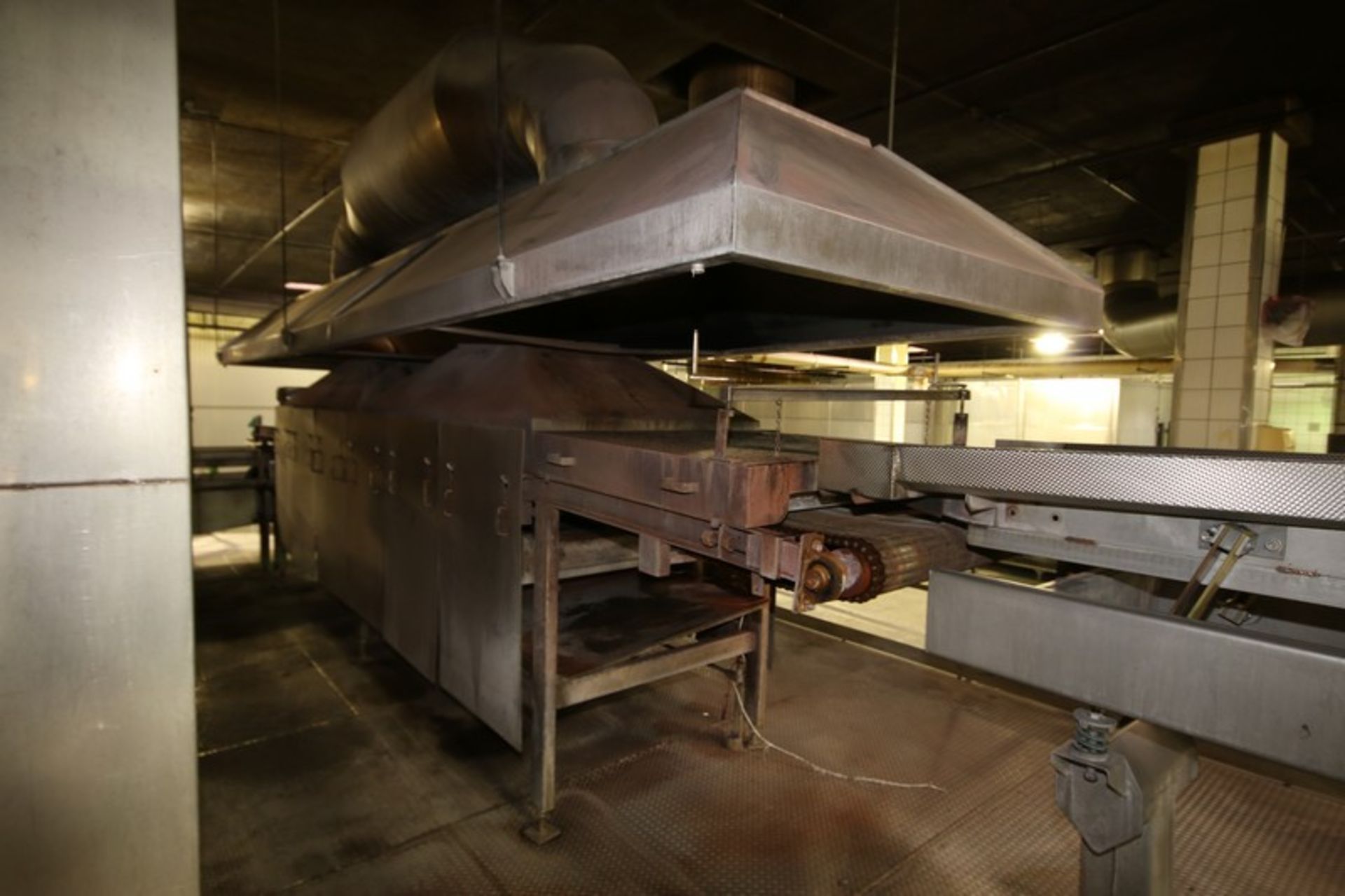 Natural Gas Fire Roaster #2, with Aprox. 33" W Belt, Includes S/S Exhaust Hood, Overall Dims.: - Image 5 of 5