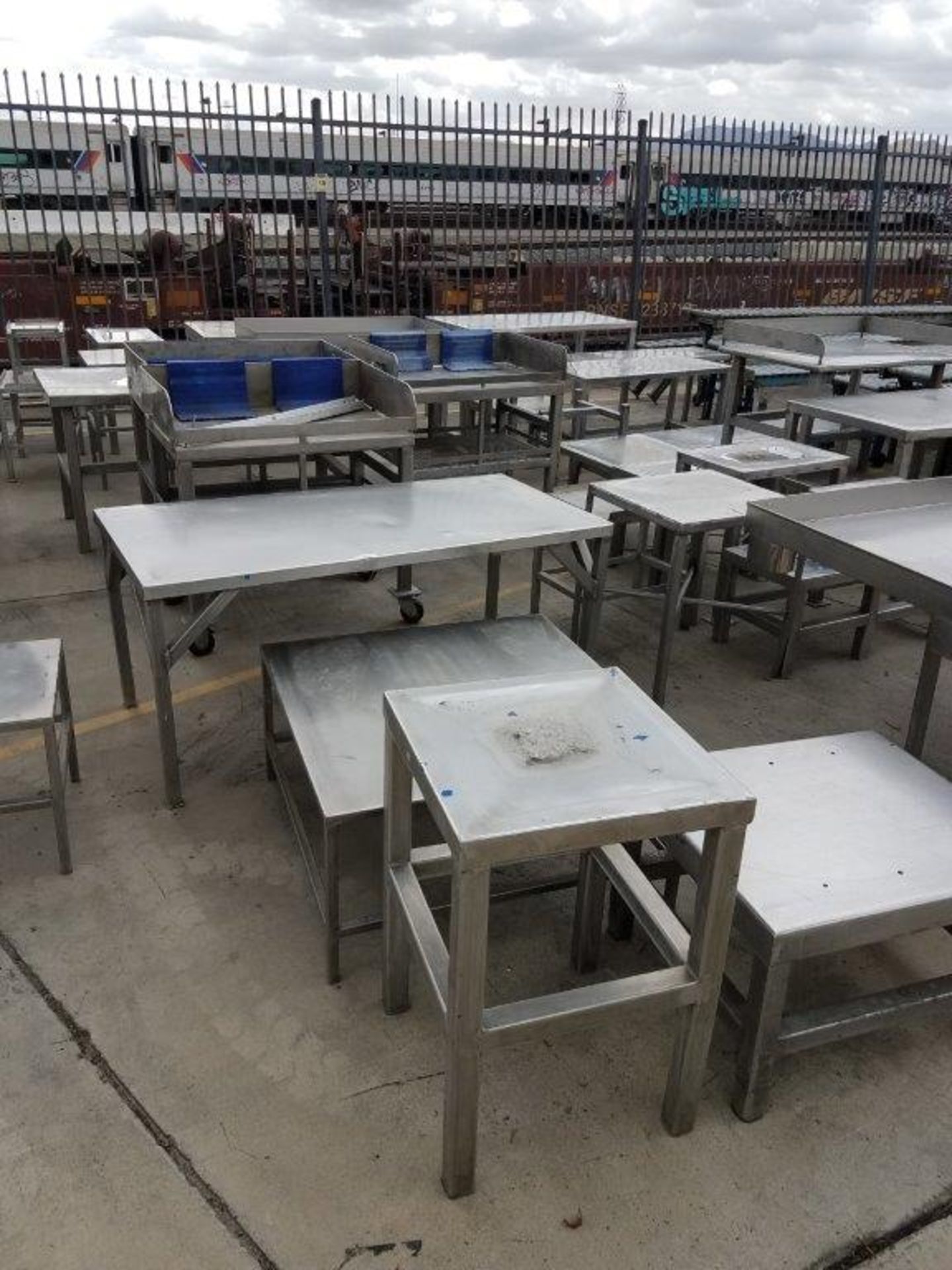 Lot of Assorted S/S Tables, Assorted Sizes - Image 2 of 2