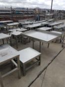 Lot of Assorted S/S Tables, Assorted Sizes