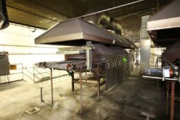 Natural Gas Fire Roaster #6, with Aprox. 33" W Belt, Includes S/S Exhaust Hood, Overall Dims.: