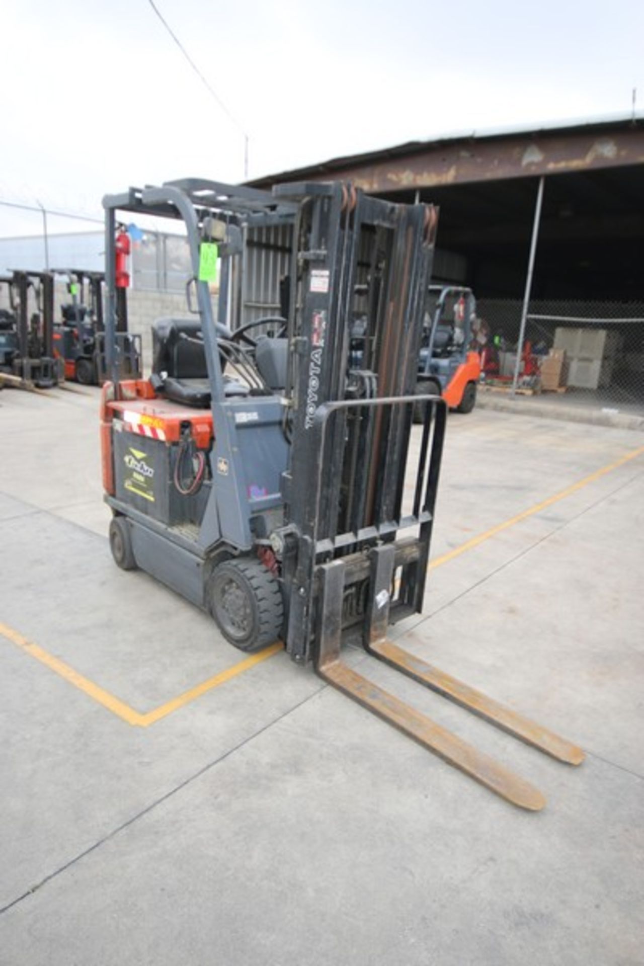 Toyota 2,600 lb. Sit-Down Electric Forklift, M/N 7FBCU15, S/N 60271, with 36 Volt Battery, with