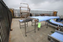 S/S Infeed Conveyor, Aprox. 10' L x 32" W Belt, S/S Legs, Hydraulically Operated, Mounted on