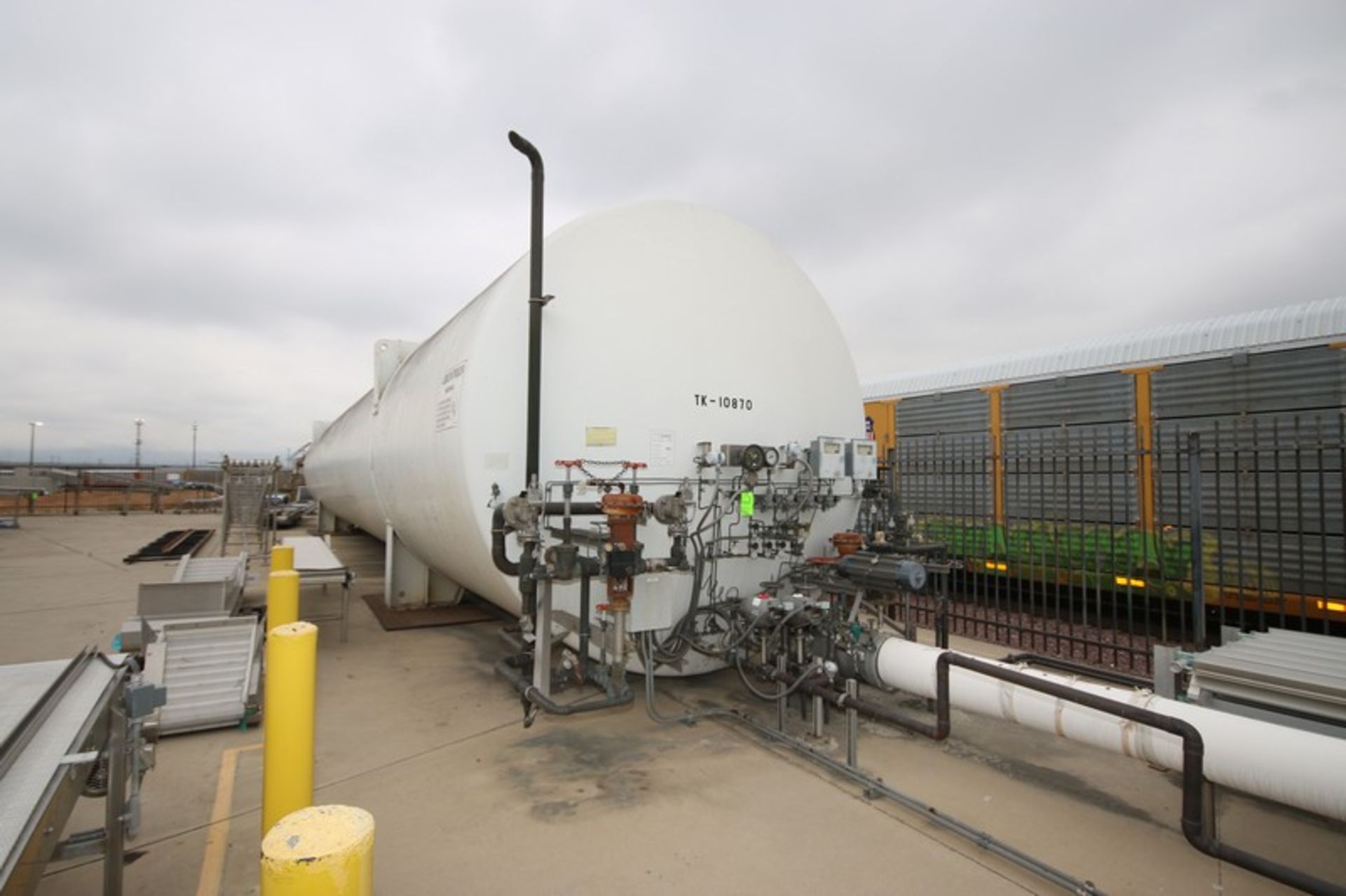 50,000 Gal. Horizontal Liquid Nitrogen Tank, Tank I.D.: TK-10870, Aprox. 70' L, Includes