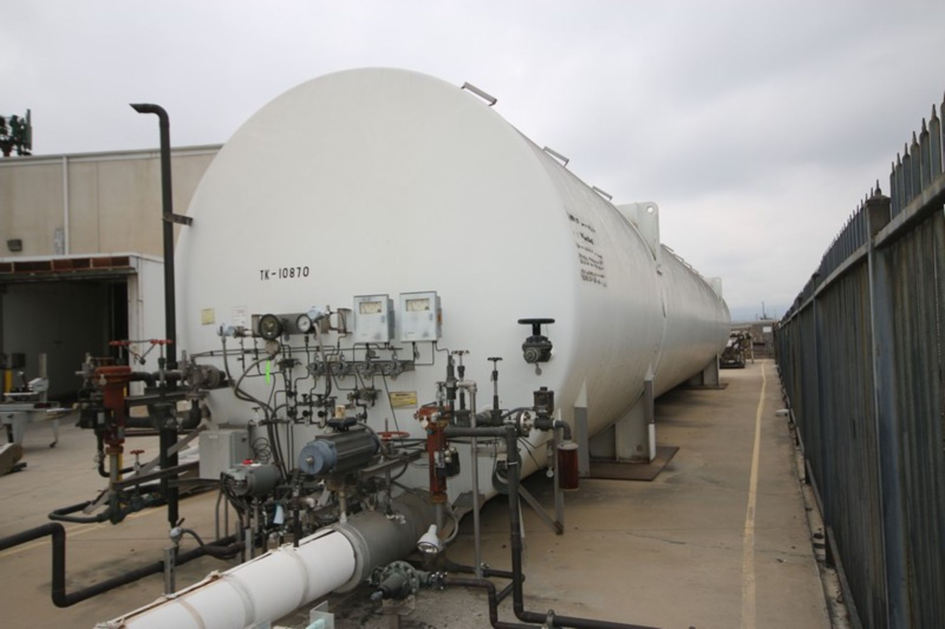 50,000 Gal. Horizontal Liquid Nitrogen Tank, Tank I.D.: TK-10870, Aprox. 70' L, Includes - Image 4 of 6