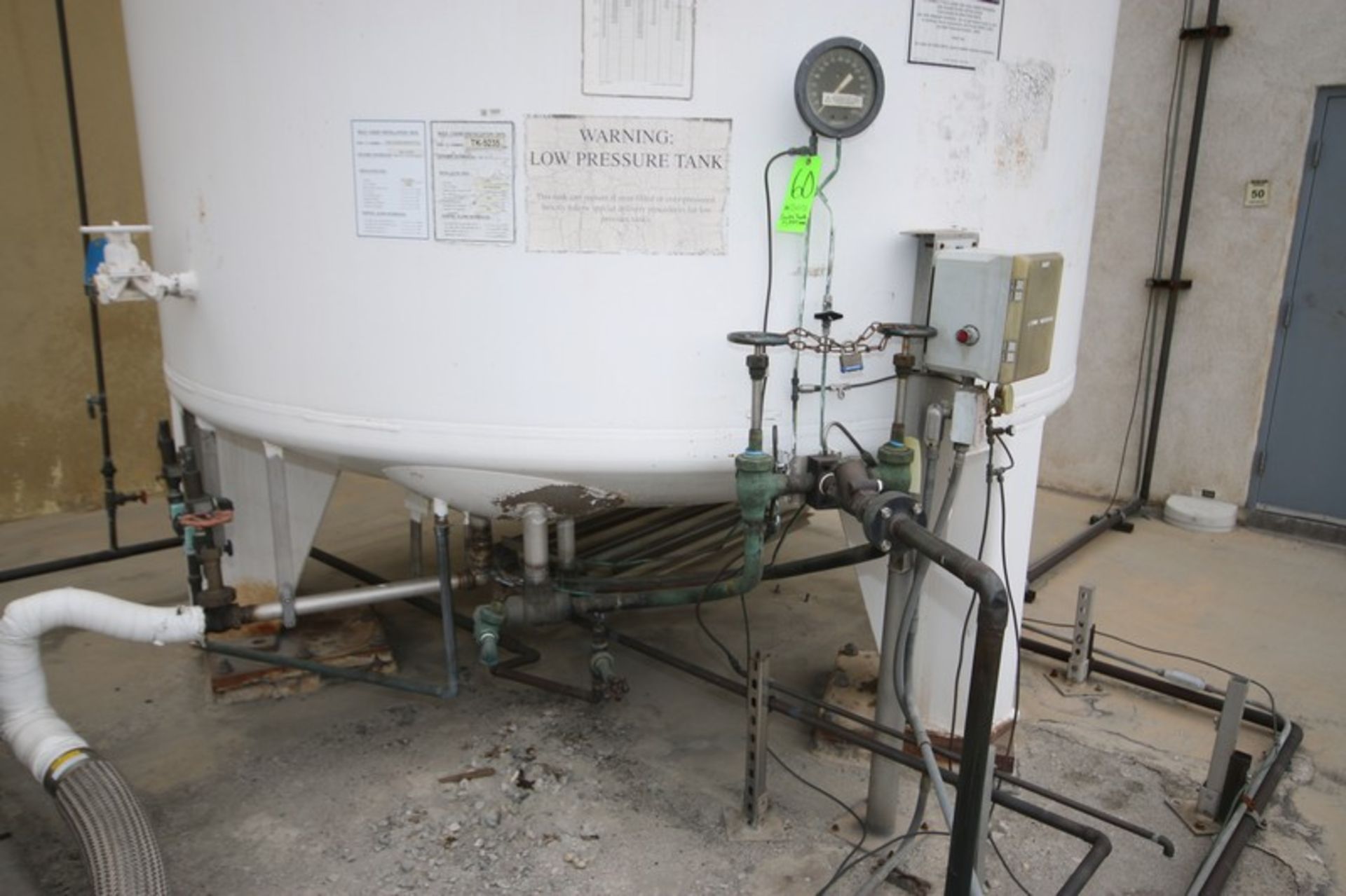 11,000 Gal. Vertical Liquid Nitrogen Tank, S/N TL-11000-B055, Nat'l Board: 3712, 65 PSI @ 100 F, - Image 4 of 5